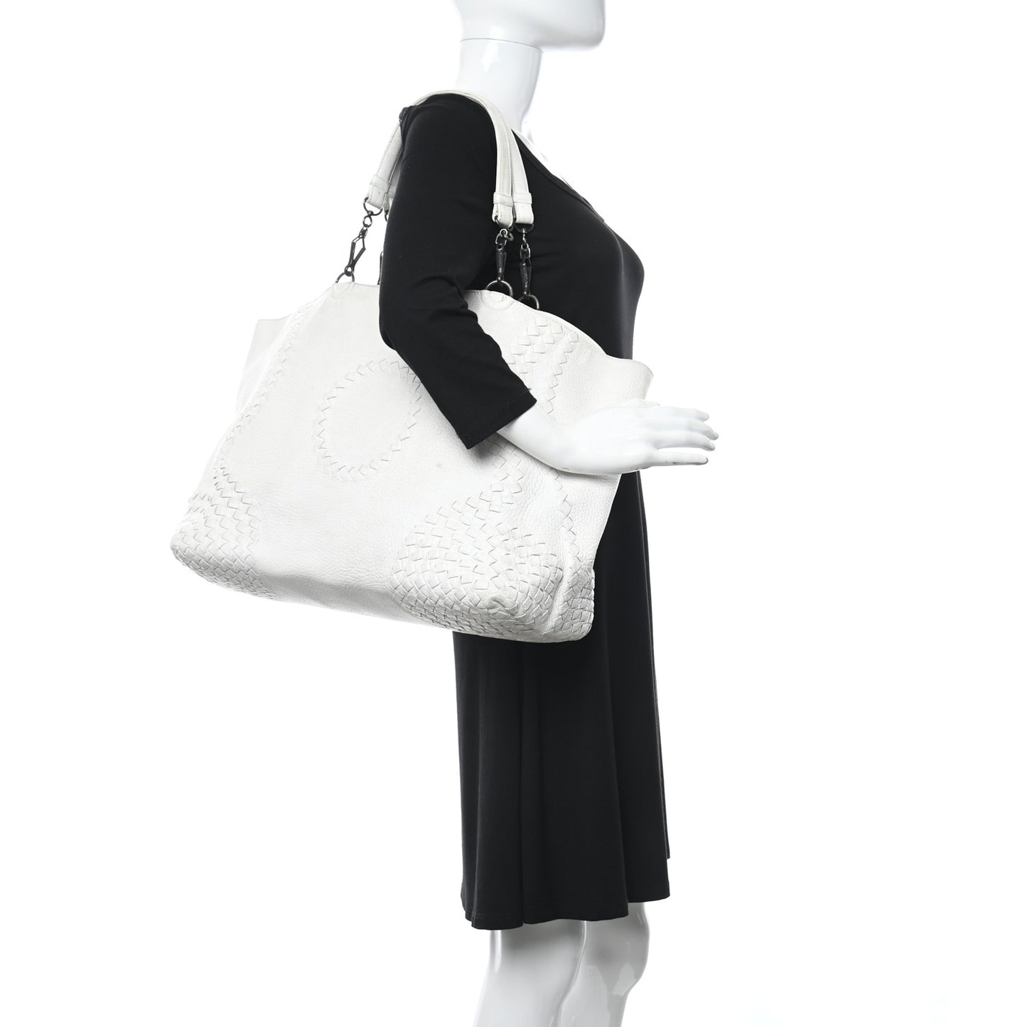 Nappa Intrecciato Tote White
