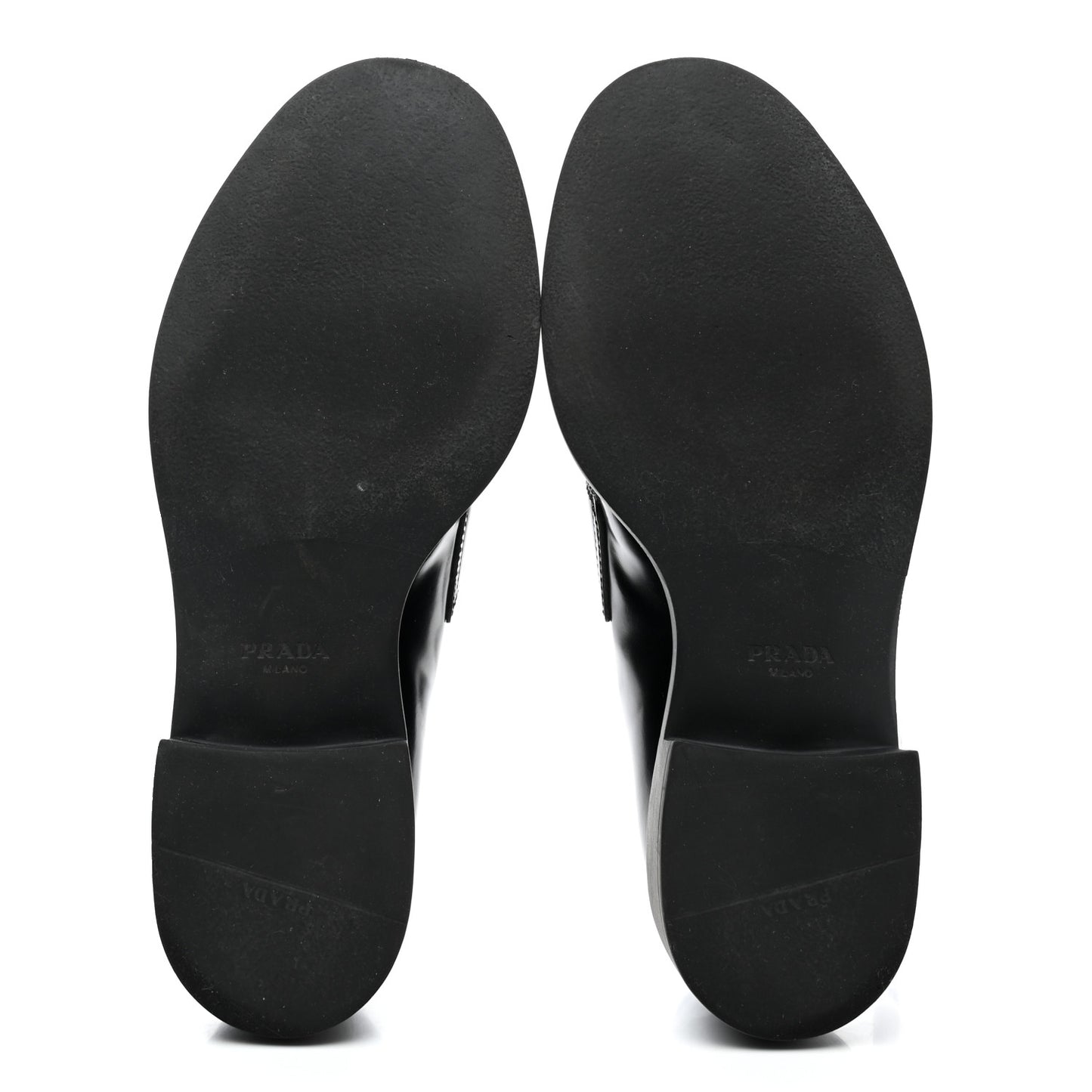 Spazzolato Metal Triangle Logo 50mm Loafers 41 Black