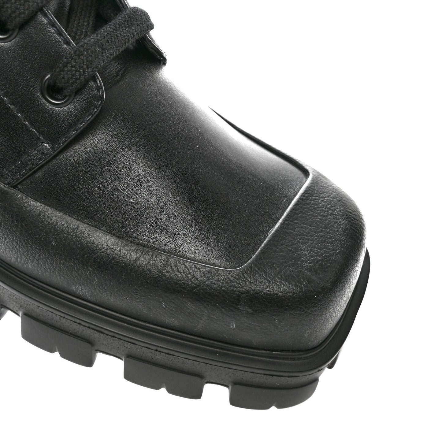 Vitello Mens Lug Sole 45mm Combat Boots 9 Black