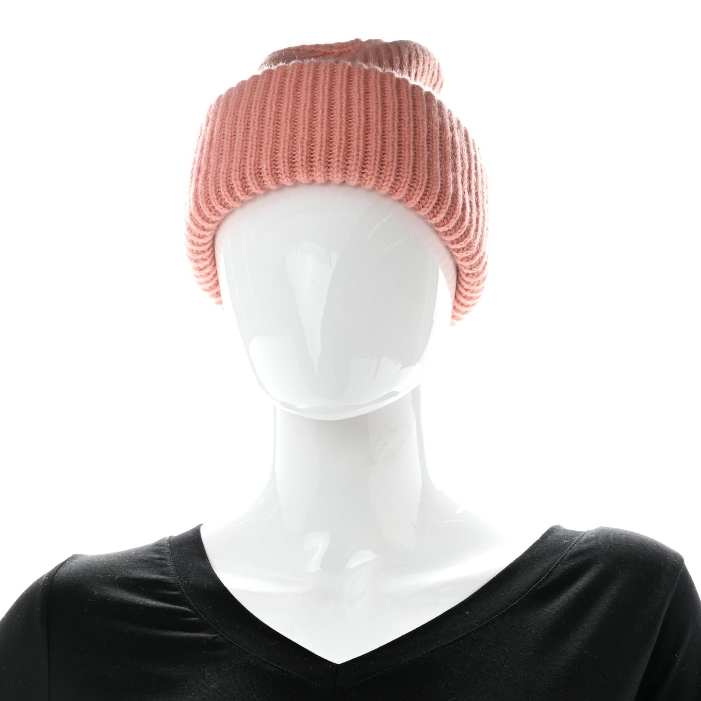 Cashmere Jersey Knit Filipa Beanie Hat S Rose Quartz