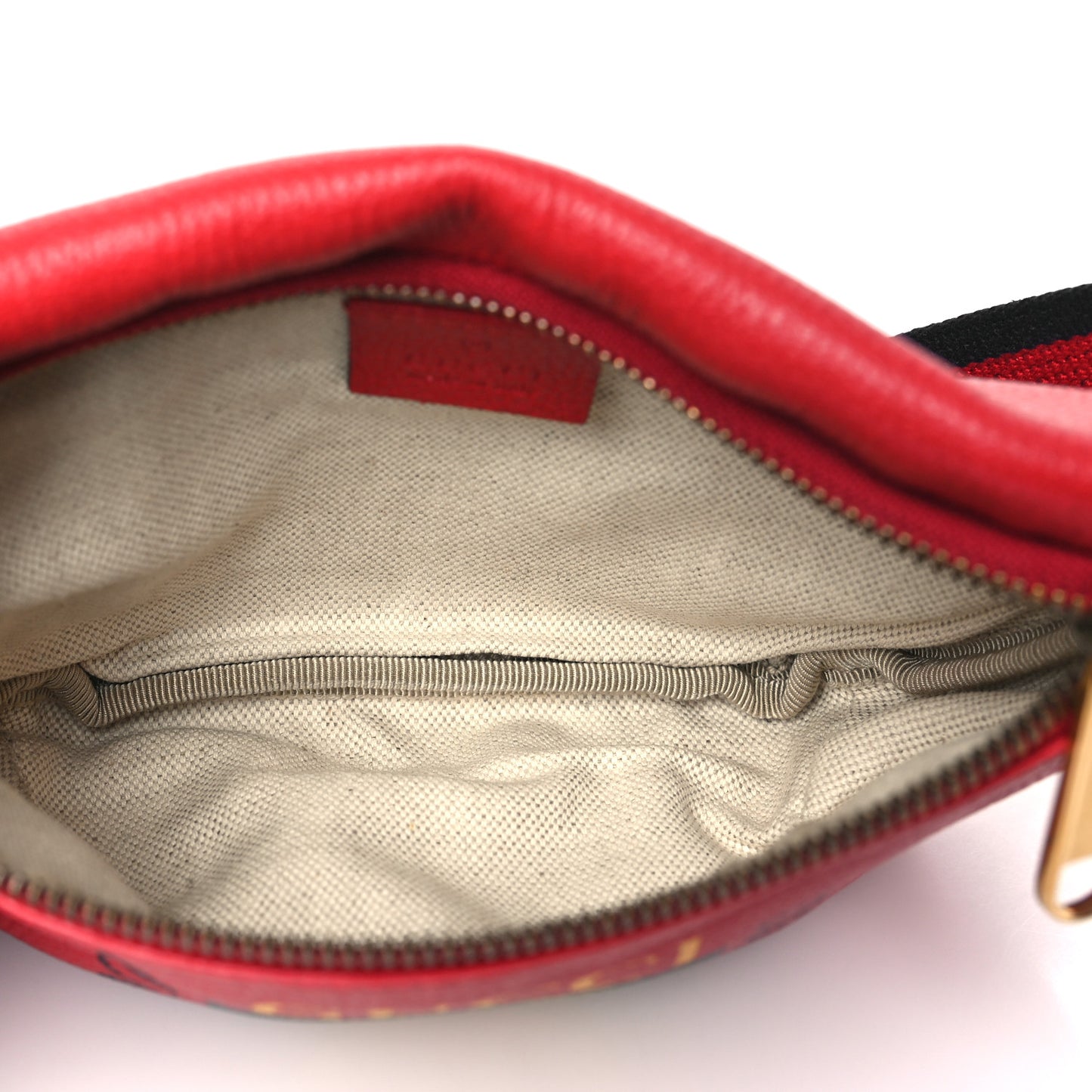 Grained Calfskin Logo Belt Bag Hibiscus Red