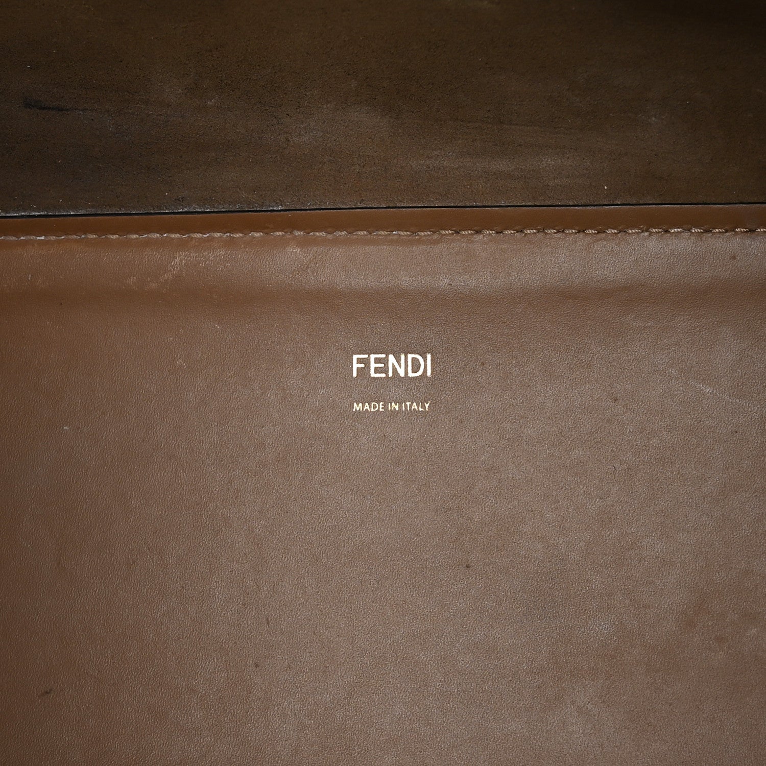 Fendi Glazed Fabric Plexiglass FF Logo Bikini Girls Medium Sunshine Shopper Tote Bianco Perla Multicolor Miele Scuro 6 of 9