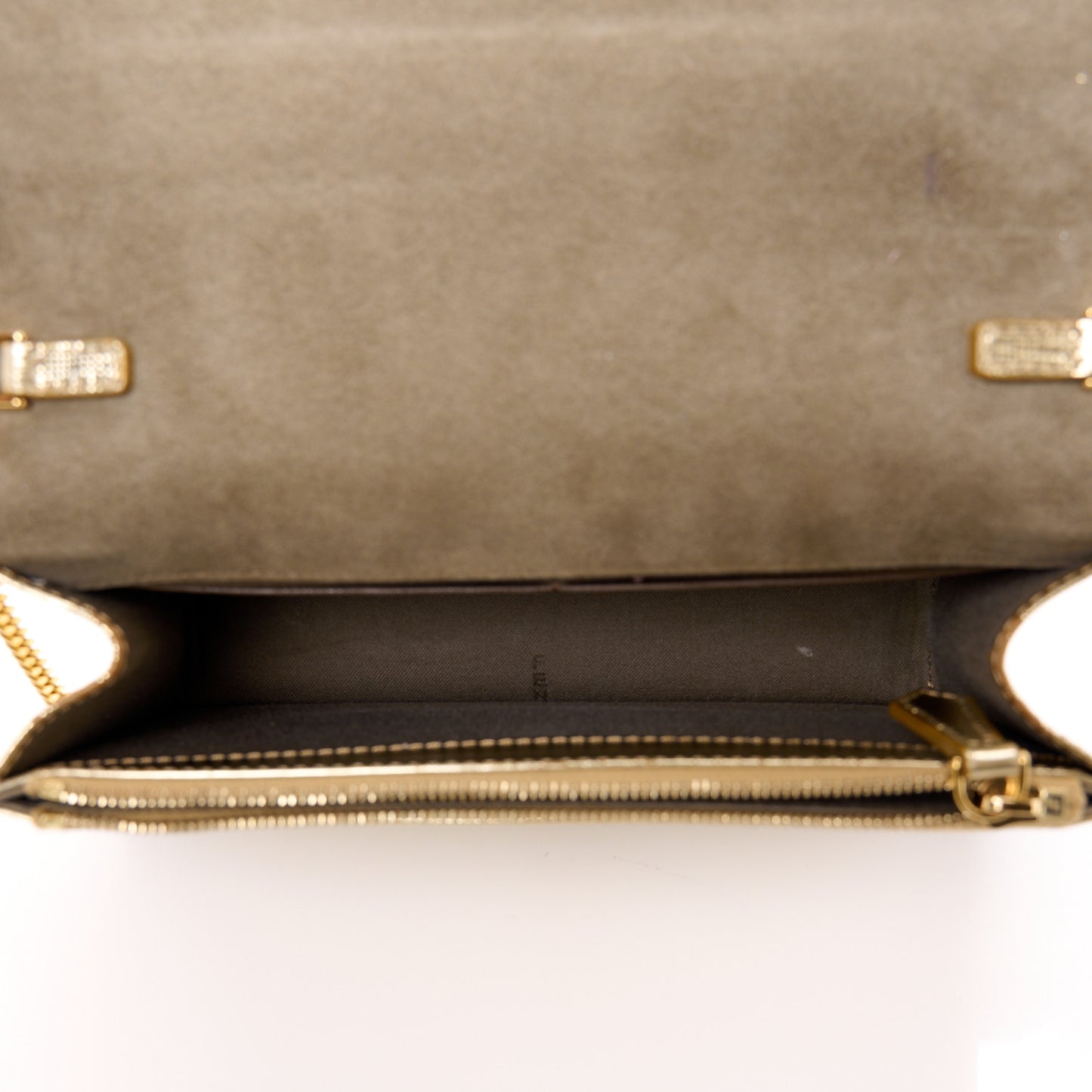 Vitello Mirror Elite Tube Wallet on Chain Gold