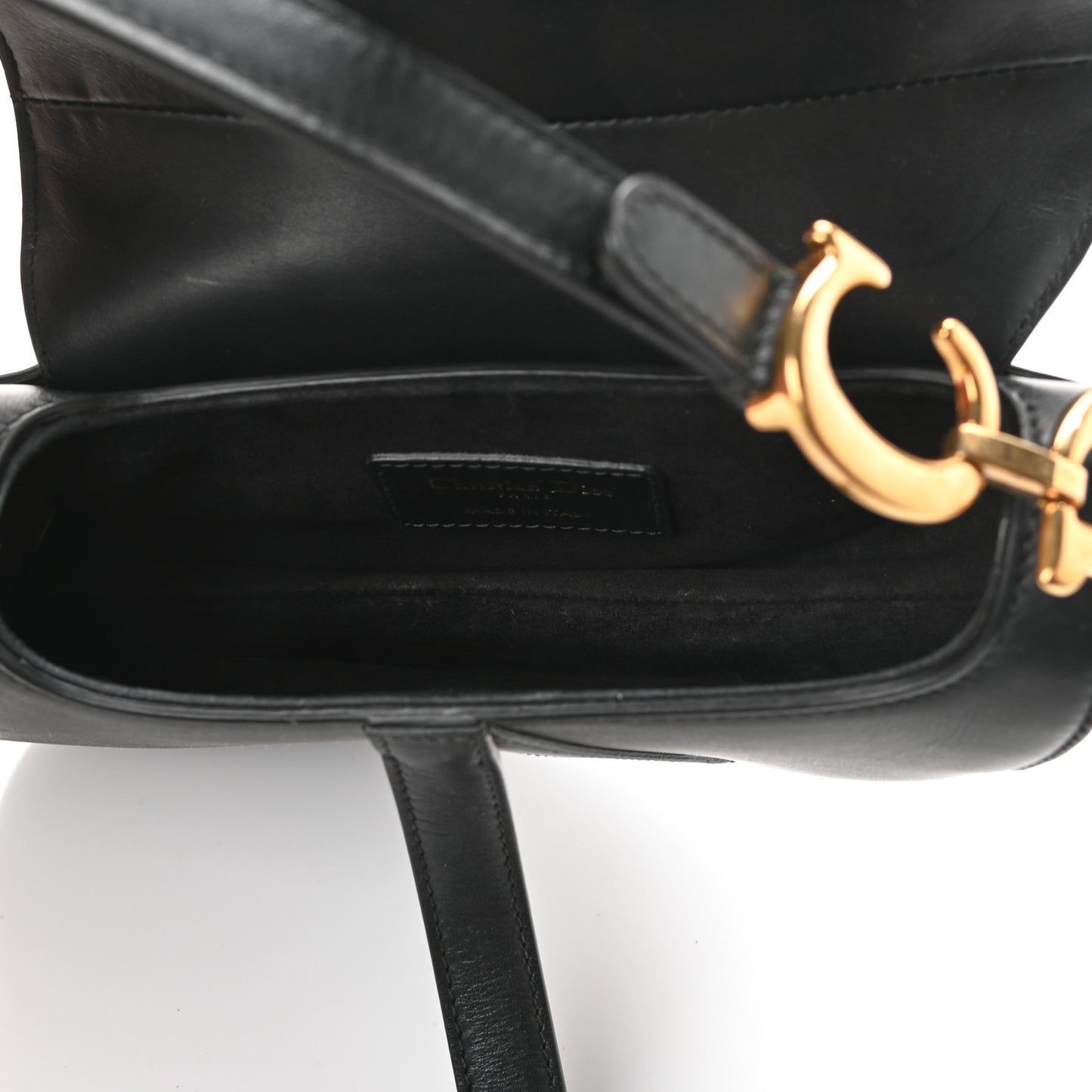 Calfskin Saddle Bag Black