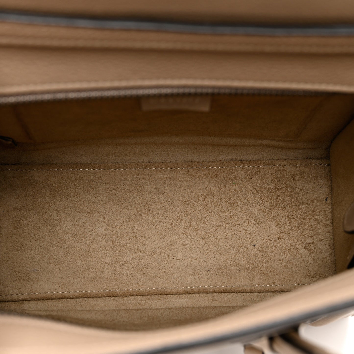Drummed Calfskin Nano Luggage Dune