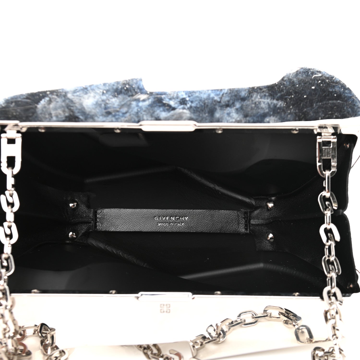 Givenchy Aluminum G Chain Clutch Silvery 5 of 12