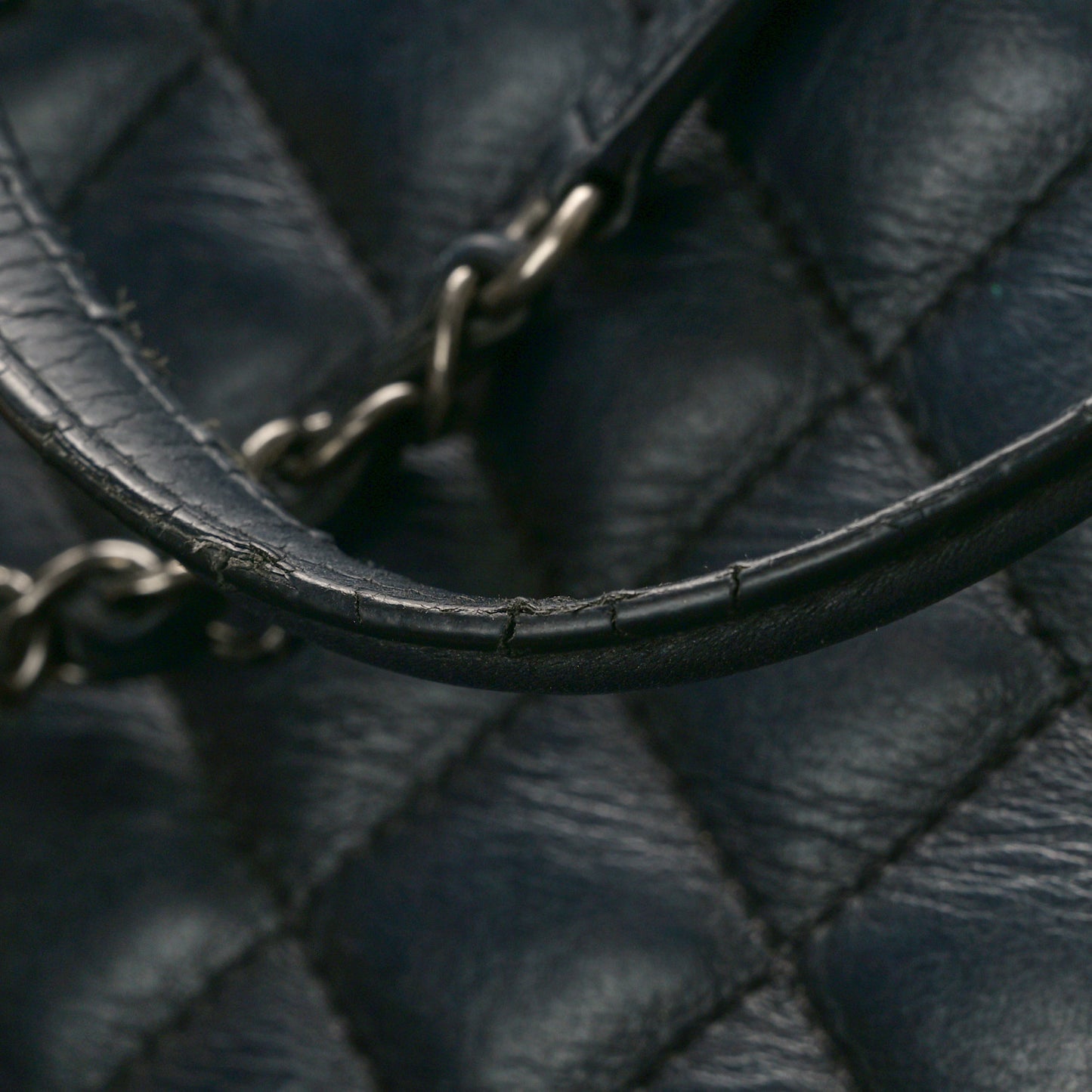 Calfskin Quilted Small Easy Shopping Tote Black