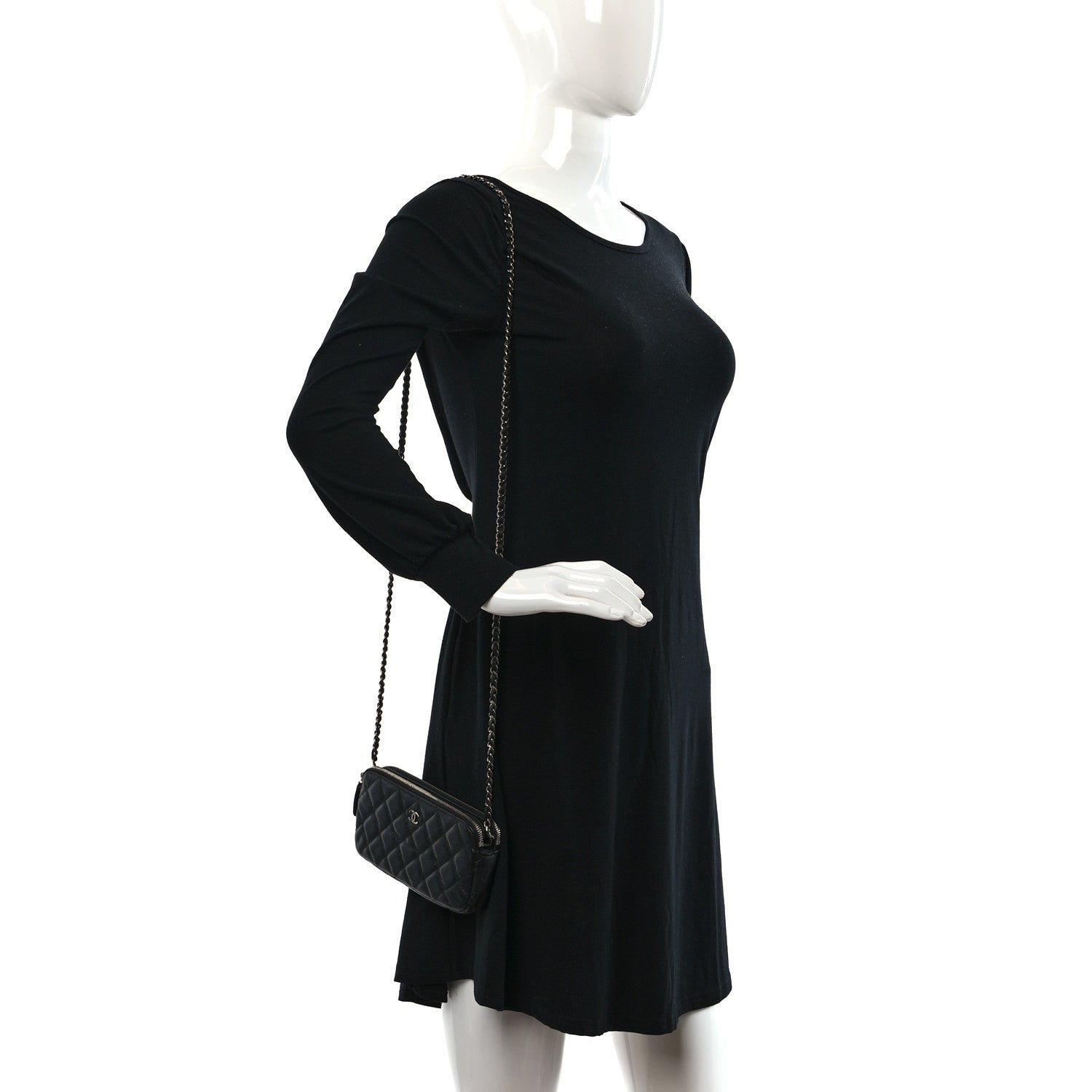 Chanel Caviar Quilted Small Clutch With Chain Black 2 of 12