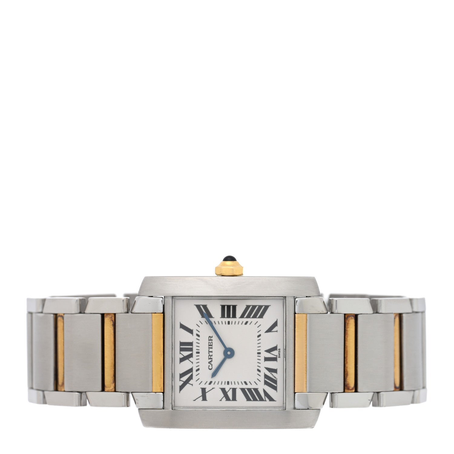 Cartier Stainless Steel 18K Yellow Gold 25mm Tank Francaise Quartz Watch 2 of 4