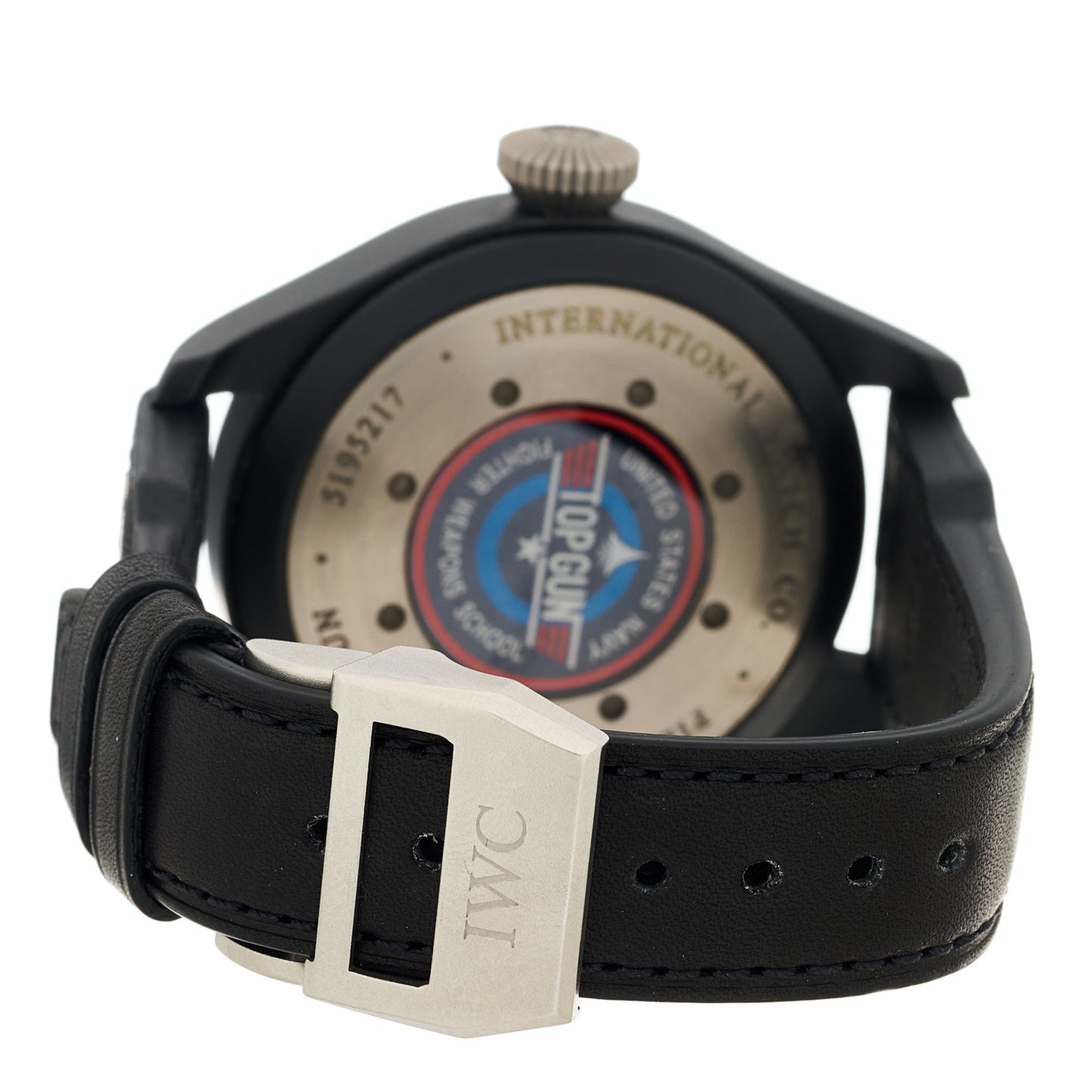 Ceramic Calfskin 48mm Top Gun Edition Big Pilot Automatic Watch Black IW501901