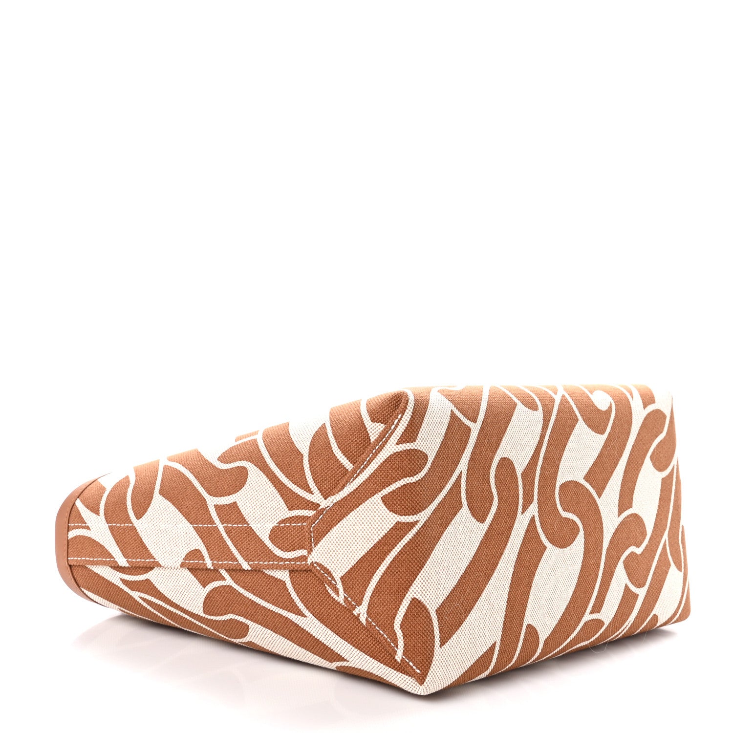 Hermes H Plume Canvas Swift Printed Maillons & Co Steeple 25 Bag Fauve Ecru Beige Gold 4 of 12