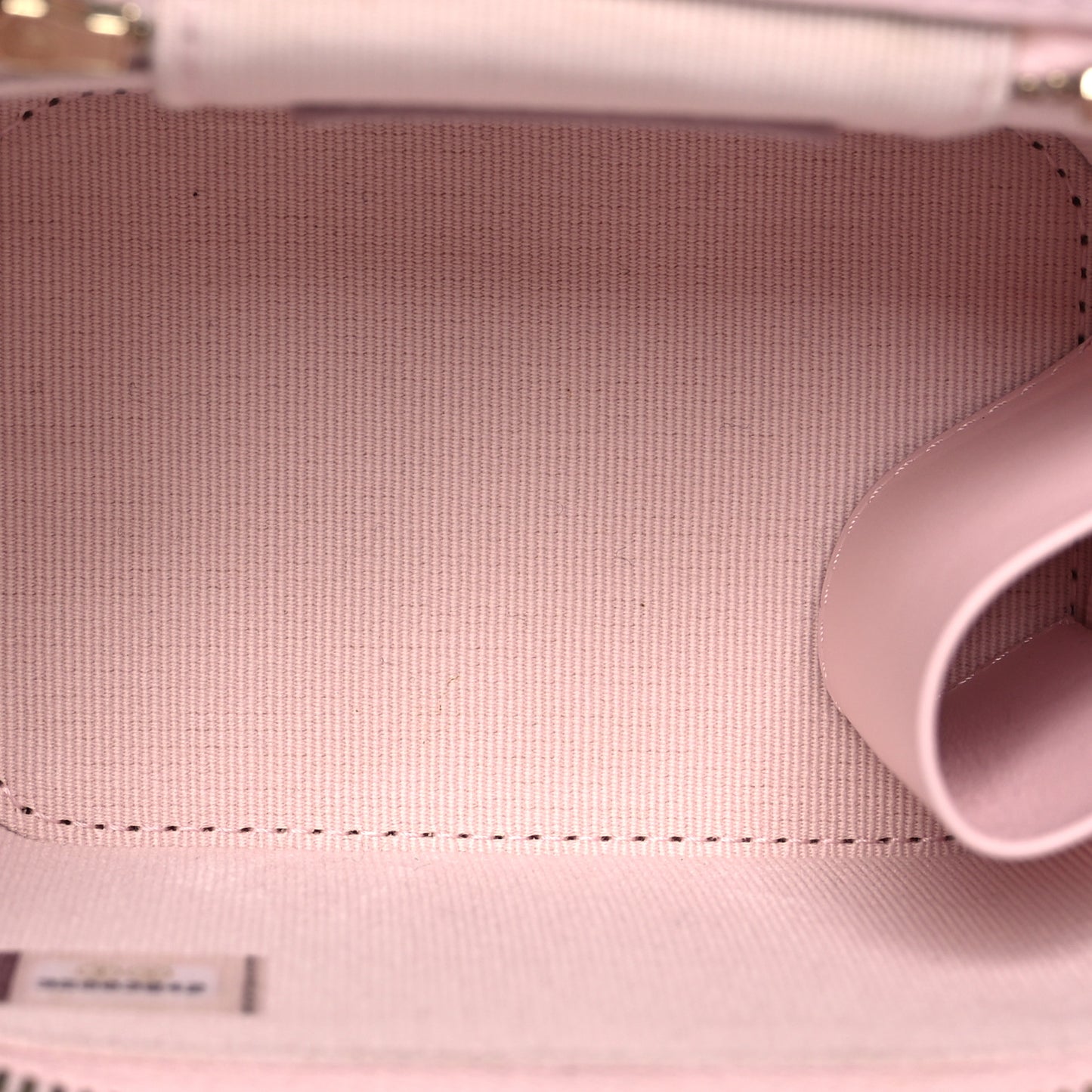 Lambskin Quilted Enamel Coco Mini Vanity Case With Chain Pink