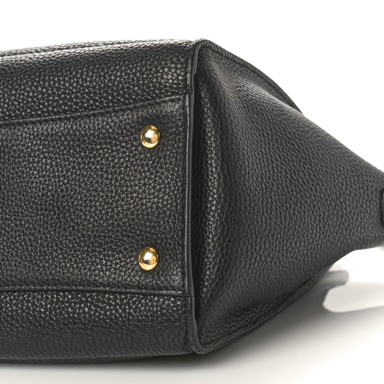 Salvatore Ferragamo Hammered Calfskin Double Handle Small Amy Tote Black 8 of 8