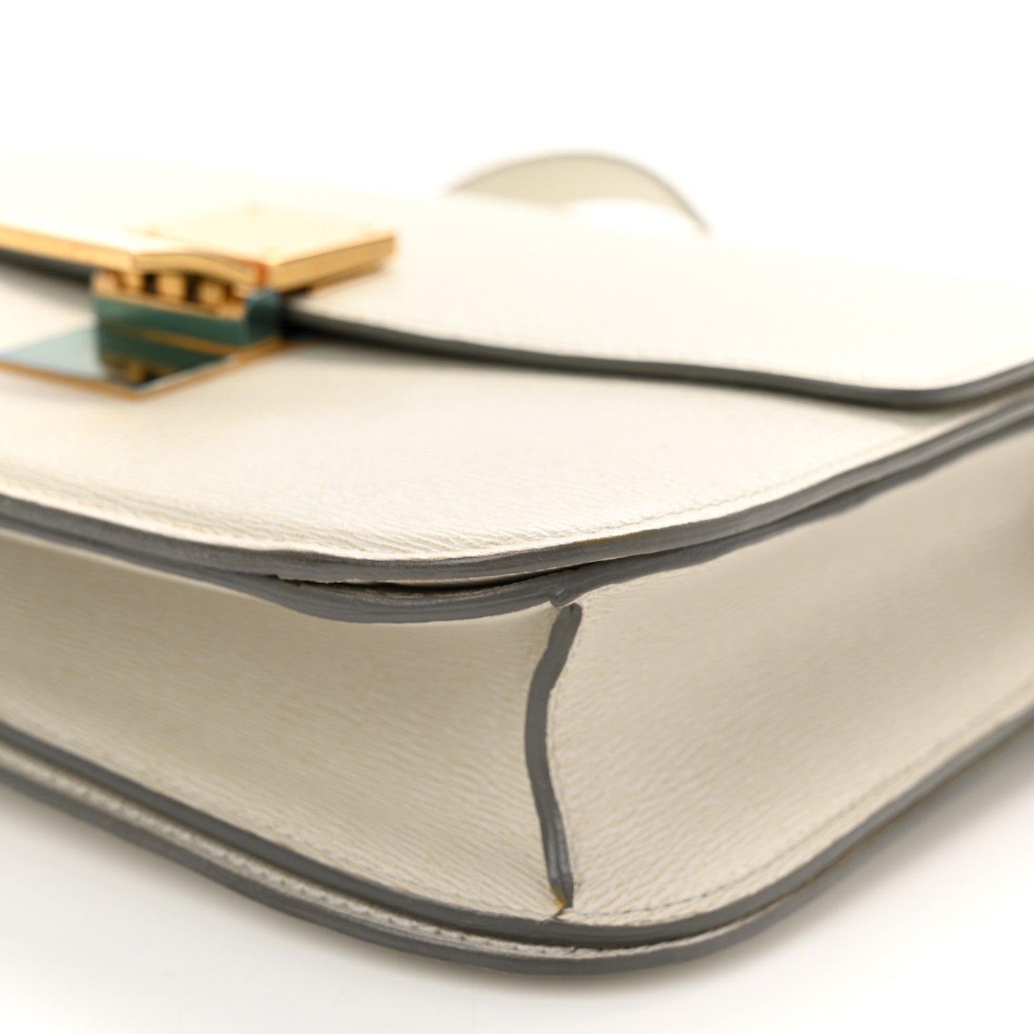 Celine Liege Calfskin Medium Classic Box Flap Bag Pale Grey 10 of 13