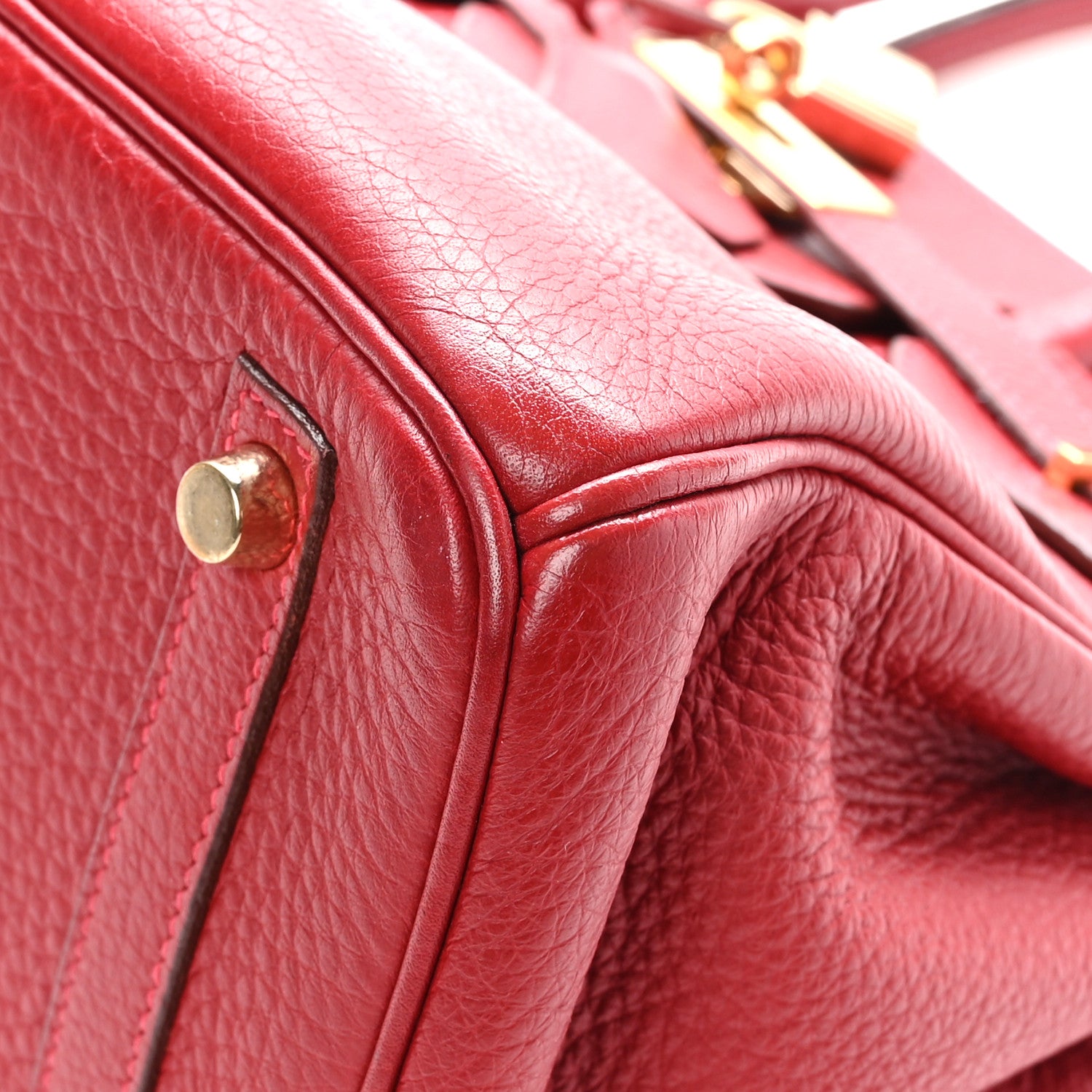 Hermes Taurillon Clemence Birkin 30 Rouge Garance 10 of 12