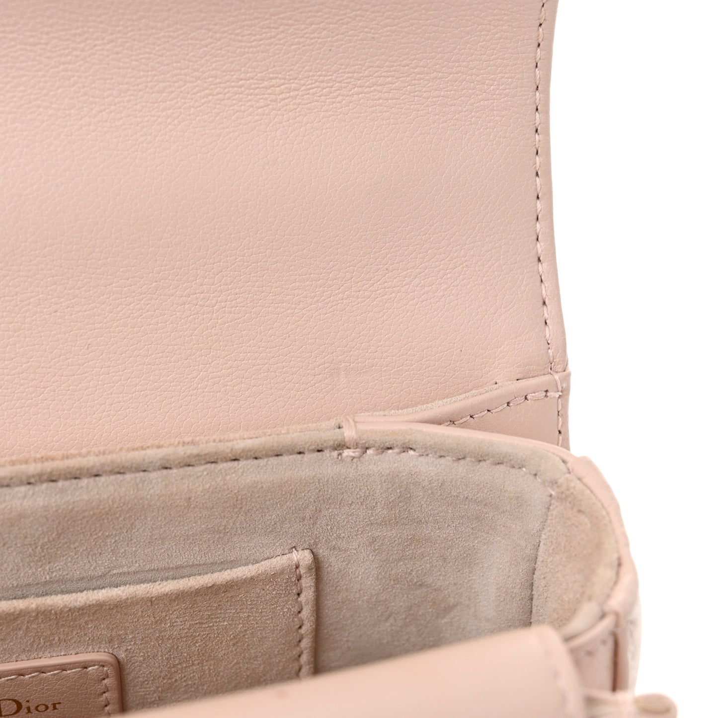 Lambskin Cannage Mini Jolie Top Handle Bag Powder Pink