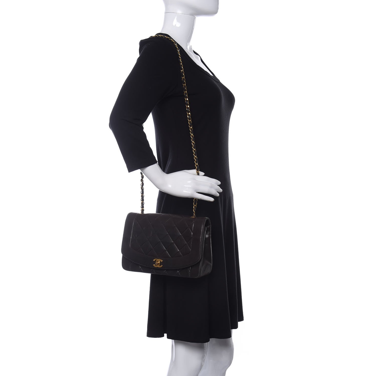 Chanel Lambskin Quilted Medium Single Flap Brown 2 of 11