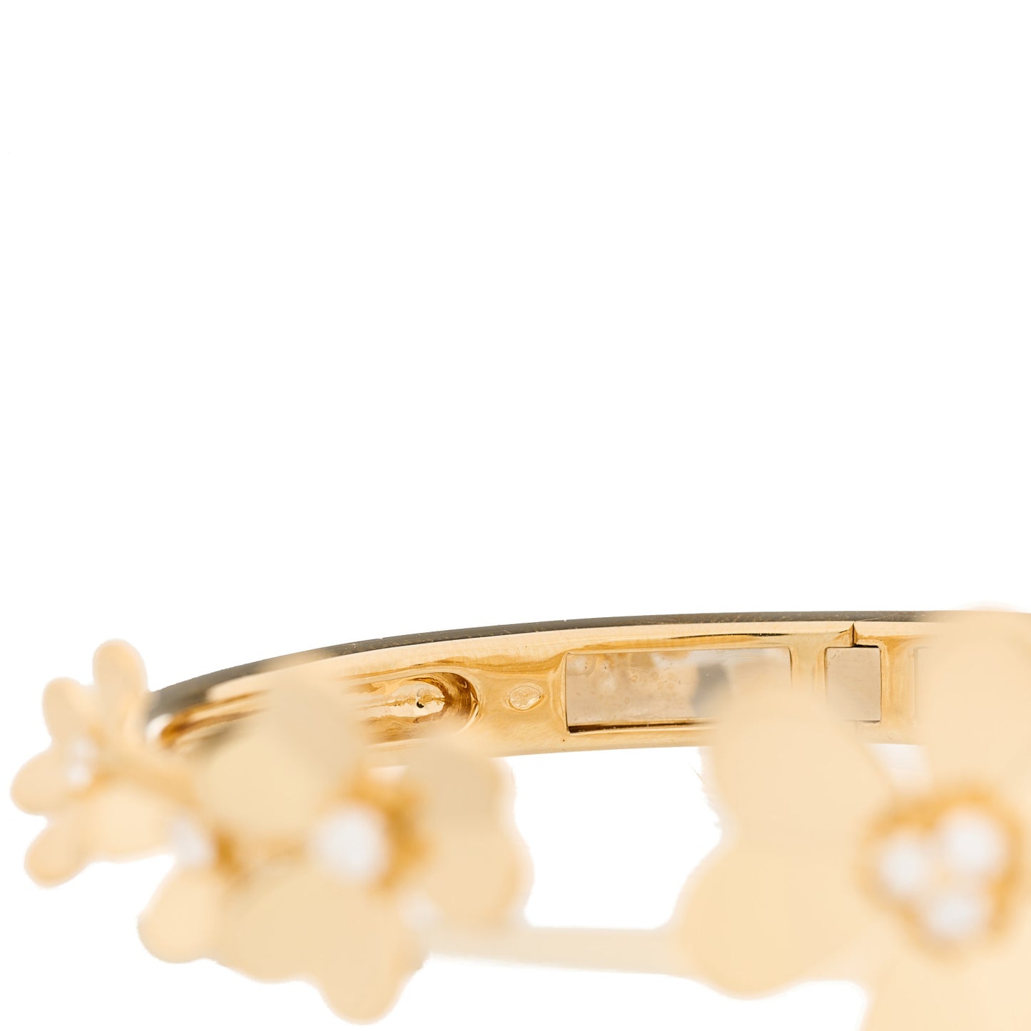 18K Yellow Gold Diamond Small Frivole 7 Flowers Bracelet M