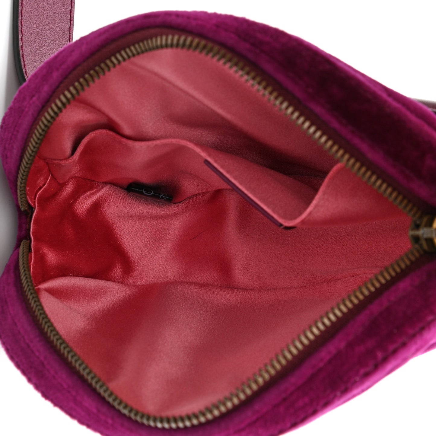 Velvet Matelasse GG Marmont Belt Bag 75 30 Fuchsia Violet Cyclamen