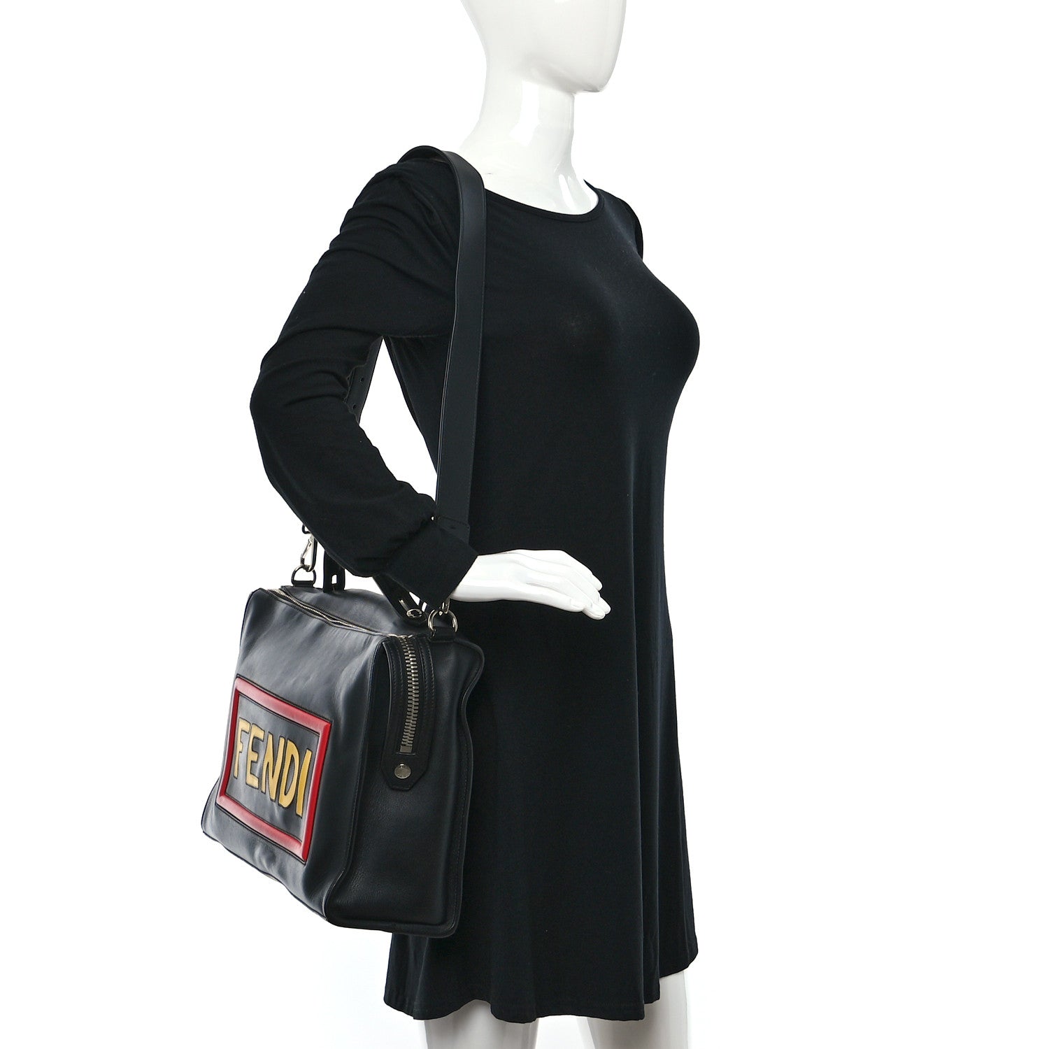 Fendi Vitello Grace Vocabulary Lui Urban Briefcase Black 2 of 11