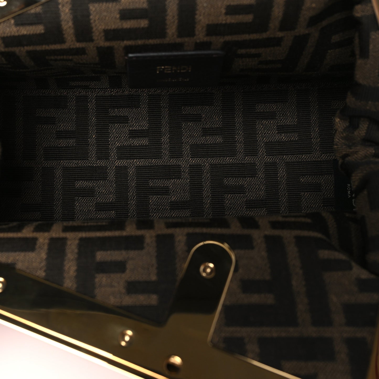 Shiny Nappa Snakeskin Small Fendi First Rosa Confetto Cipria