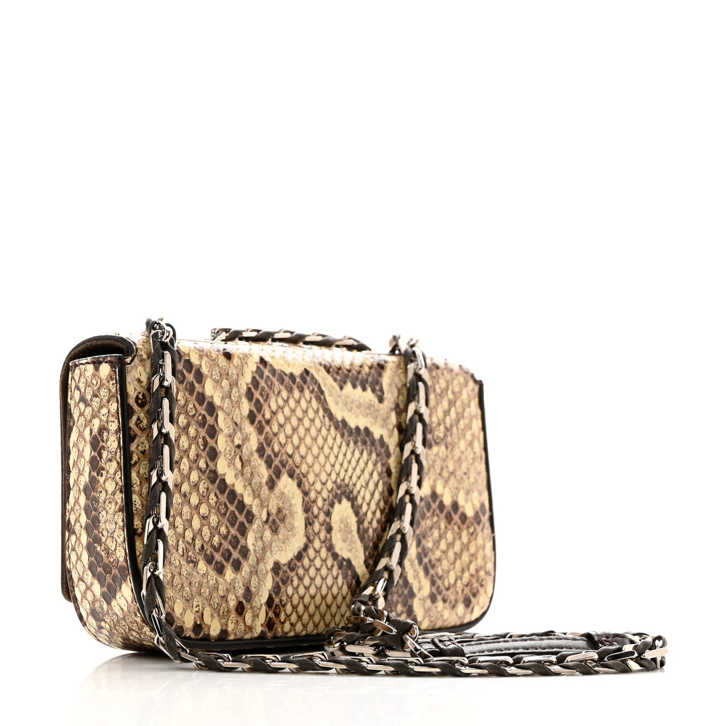 Snakeskin 3Baguette Shoulder Bag Natural Multicolor