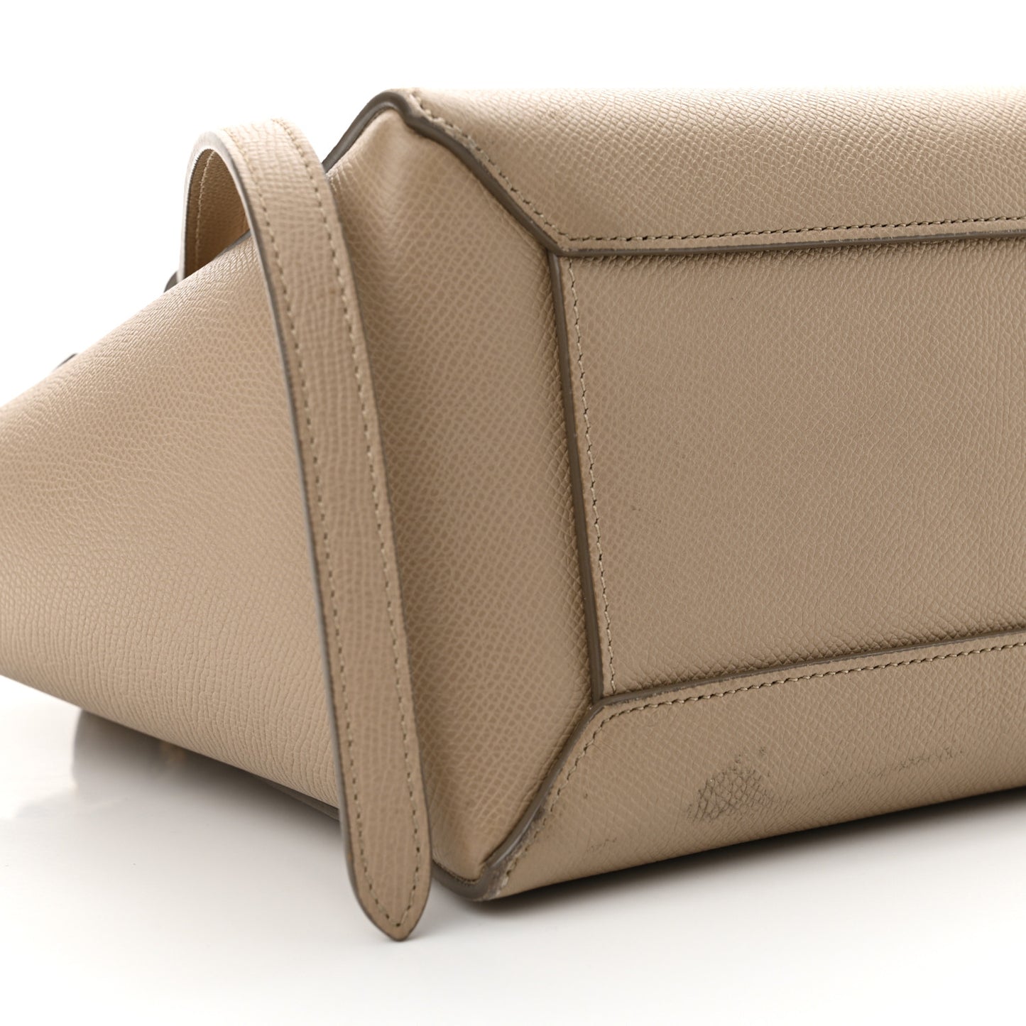 Grained Calfskin Micro Belt Bag Light Taupe