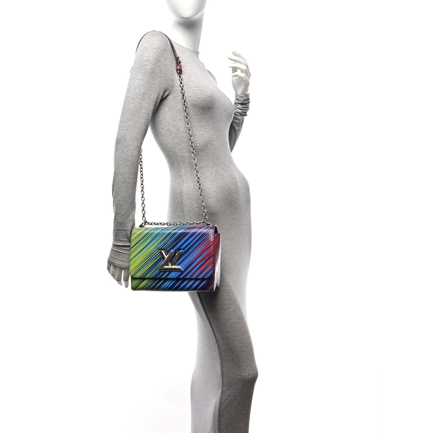 Epi Tropical Twist Shoulder Bag MM Vert Rouge