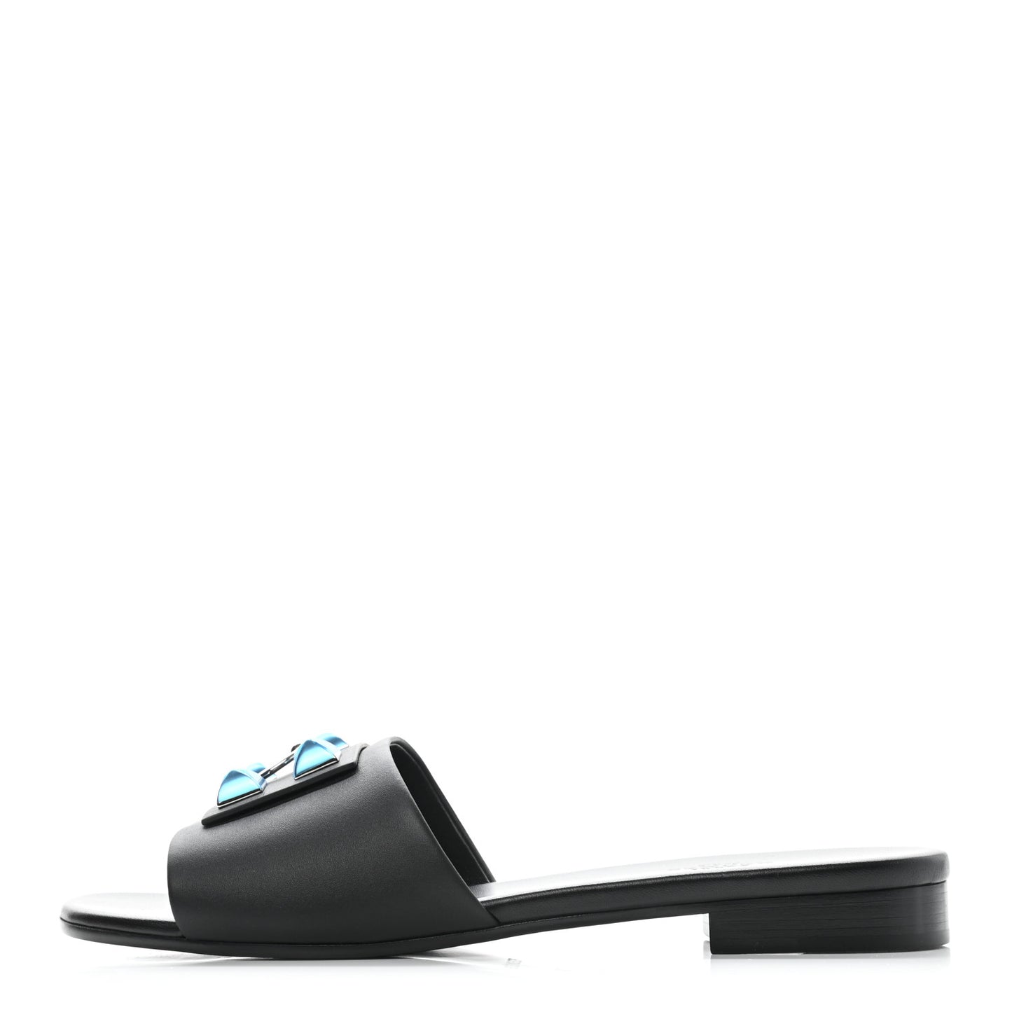 Calfskin Dune Sandals 39.5 Black