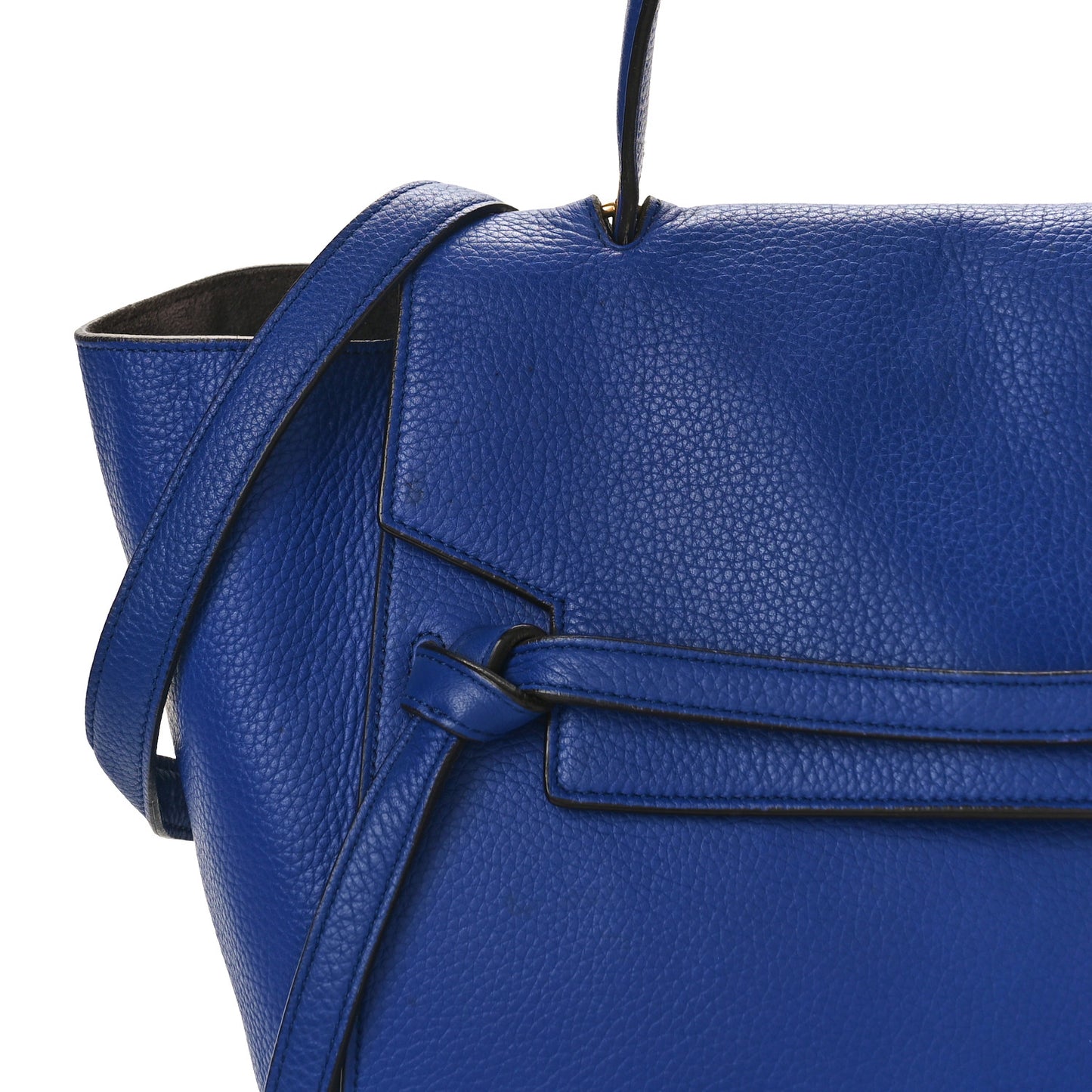 Grained Calfskin Small Belt Bag Indigo