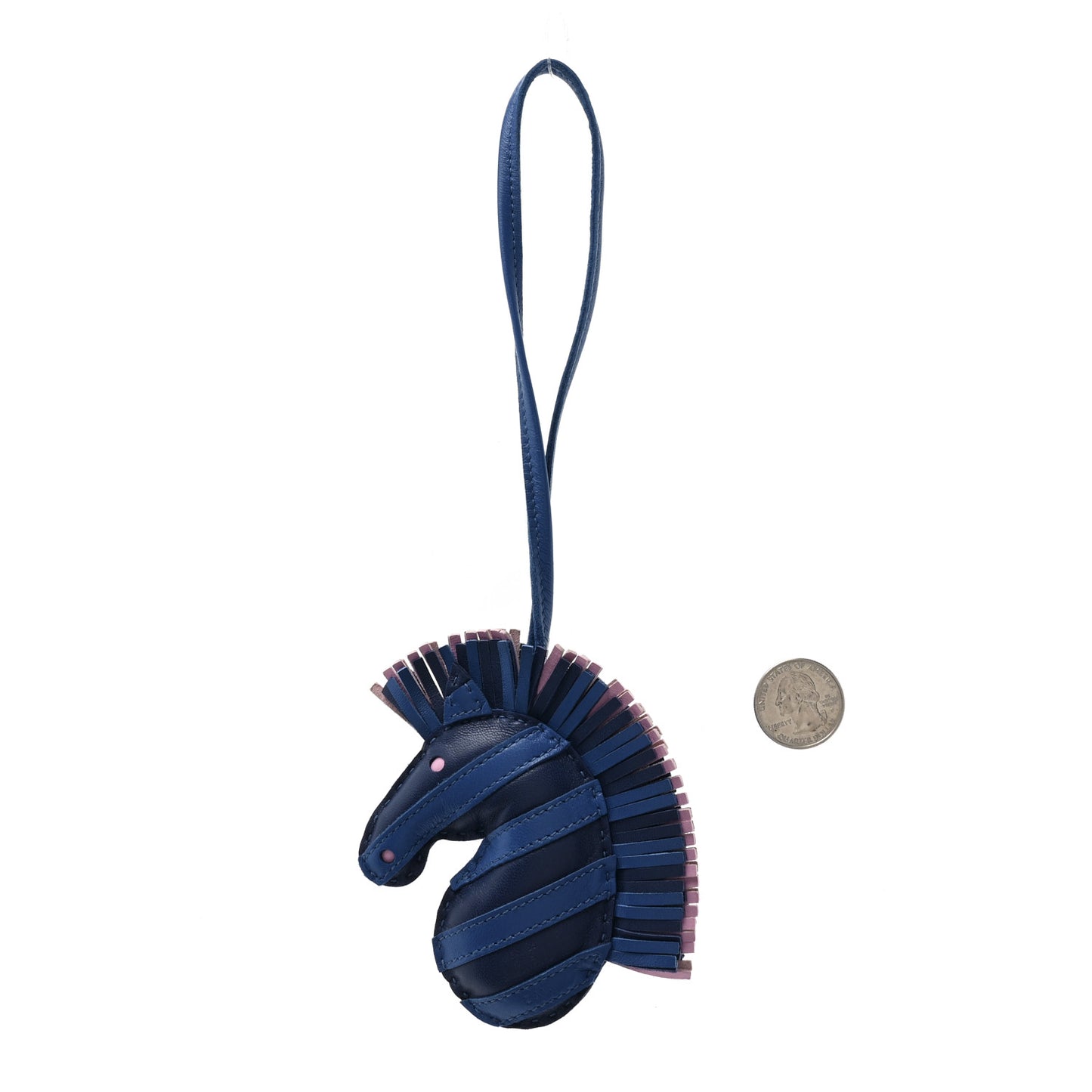 Milo Lambskin Geegee Savannah Bag Charm Bleu Saphir Bleu France Mauve Sylvestre