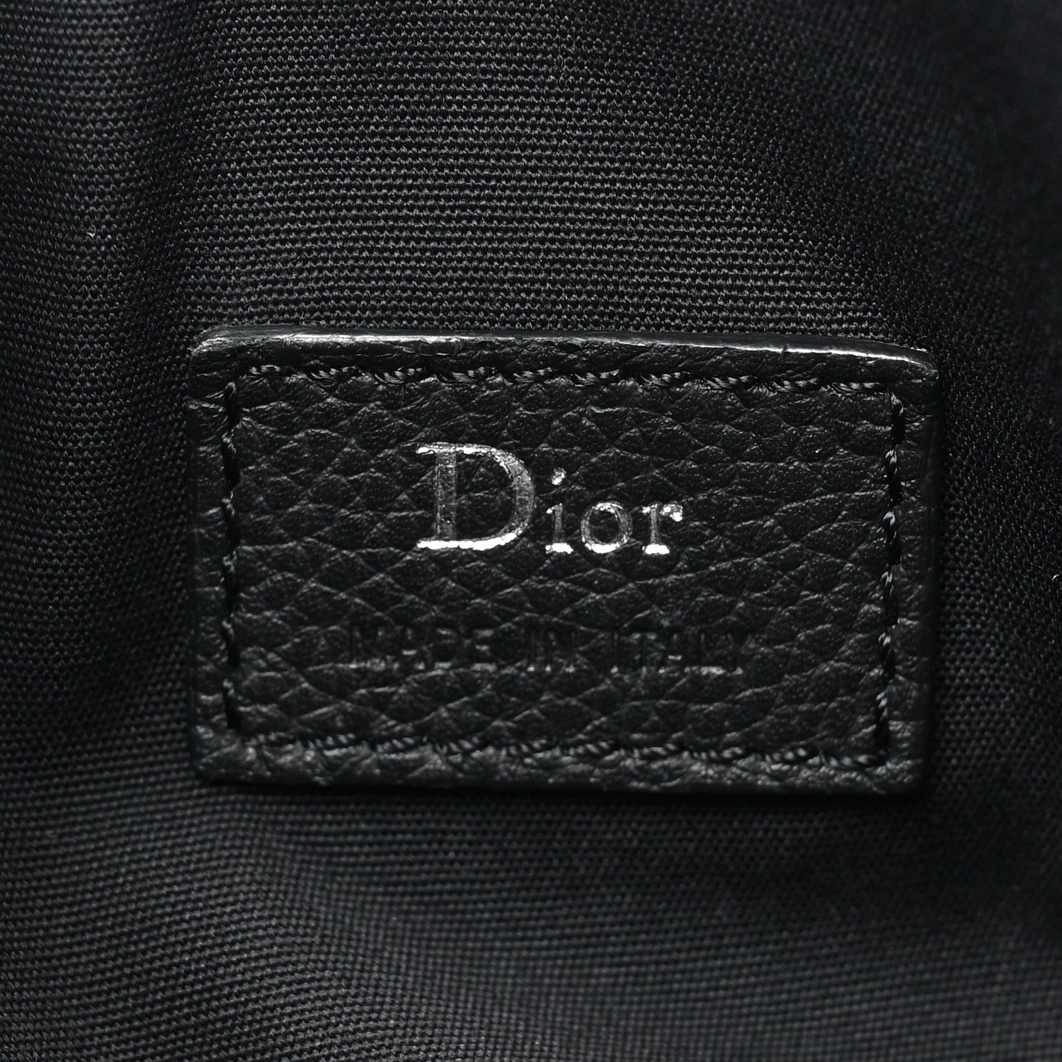 Christian Dior HOMME Grained Calfskin Mens Roller Pouch Black 6 of 9