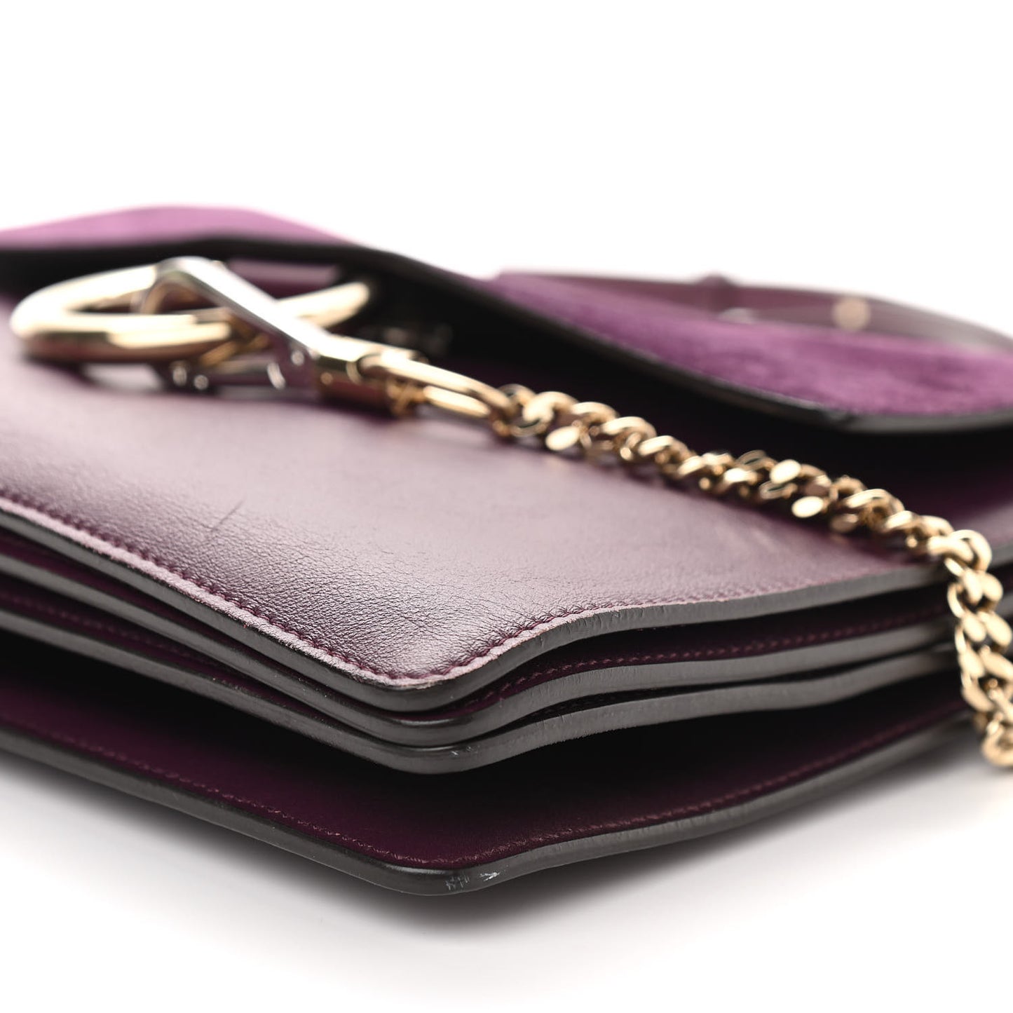 Calfskin Suede Medium Faye Shoulder Bag Intense Violine