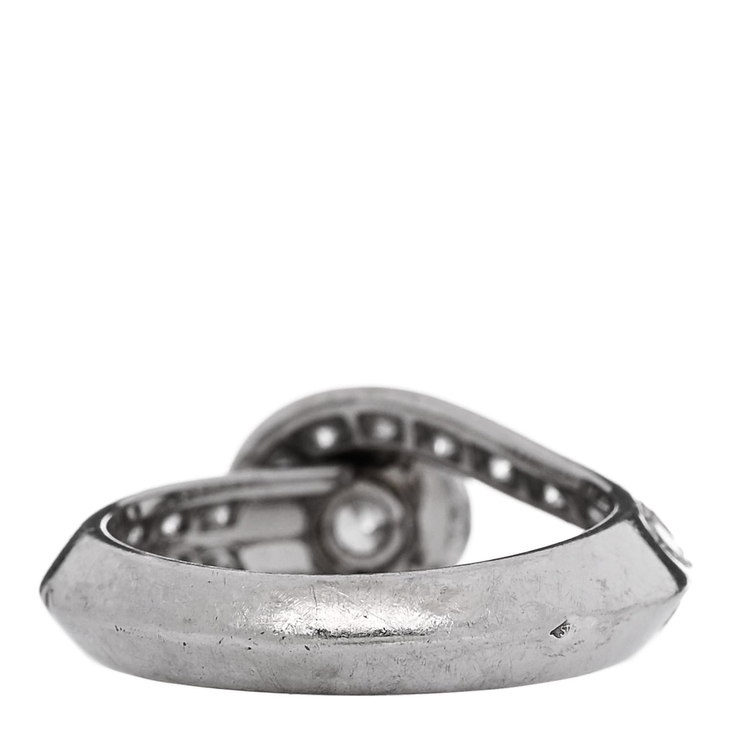 Platinum Diamond .70ct Couture Solitaire Ring 48 4.5