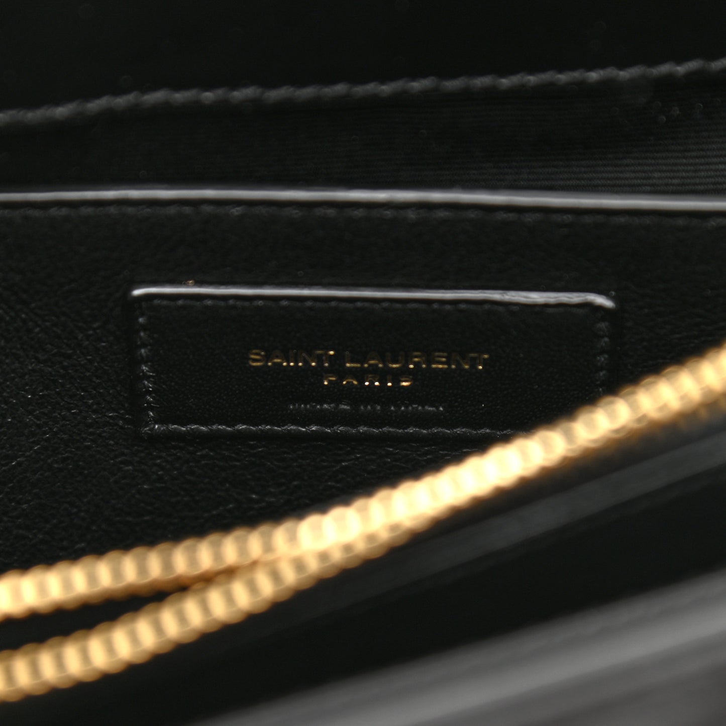 Calfskin Y Quilted Monogram Small Loulou Chain Satchel Black