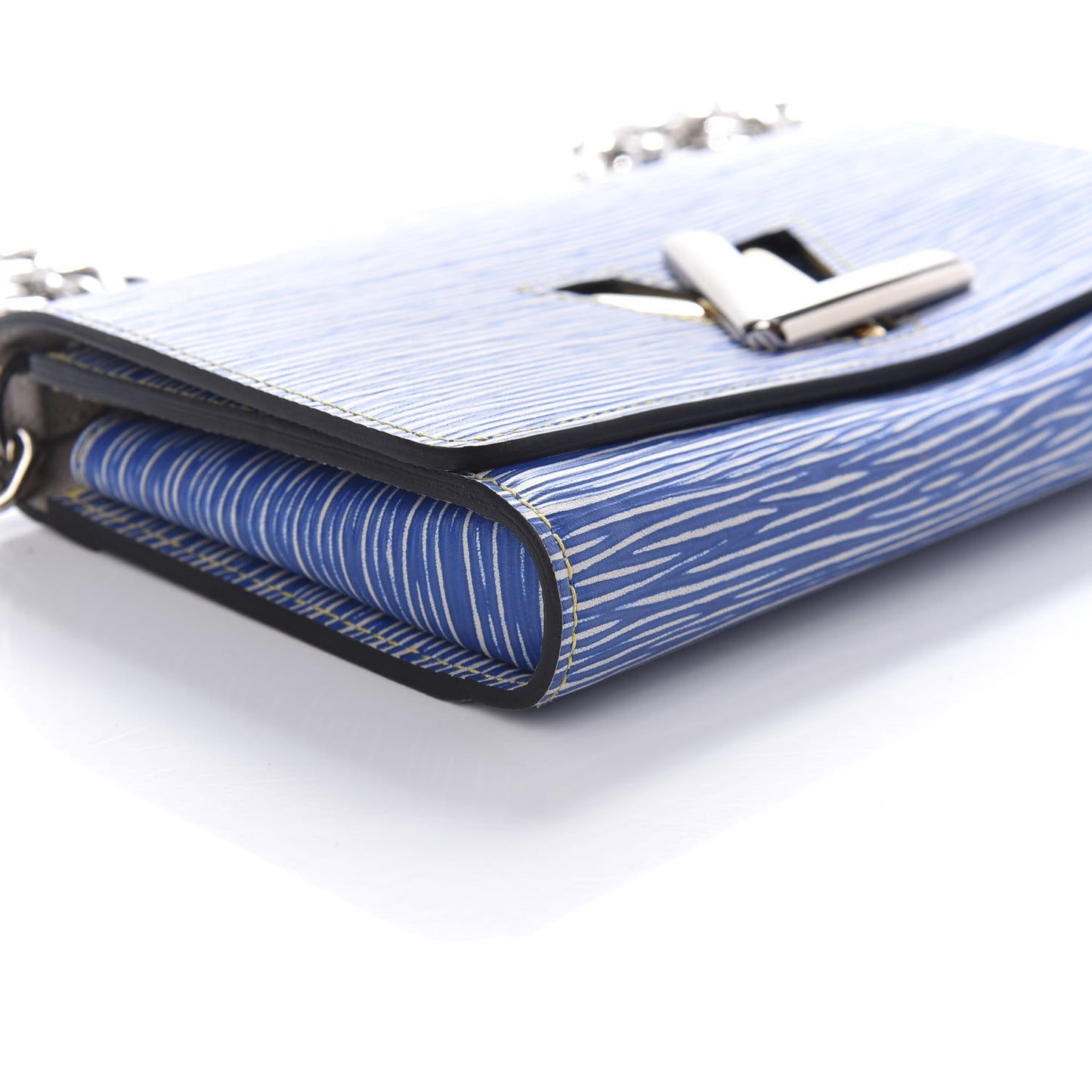 Epi Twist Chain Wallet Denim Light
