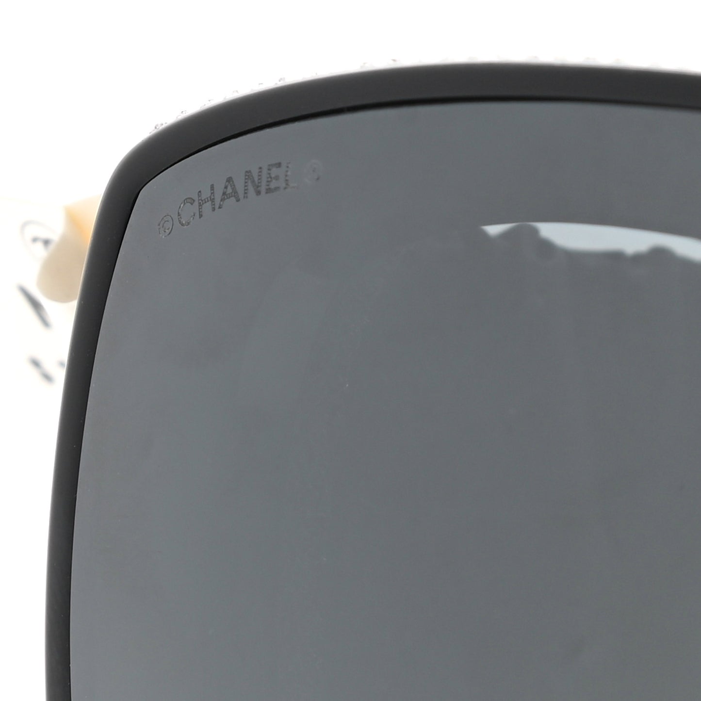 Crystal Acetate Technical Satin Shield Sunglasses Black