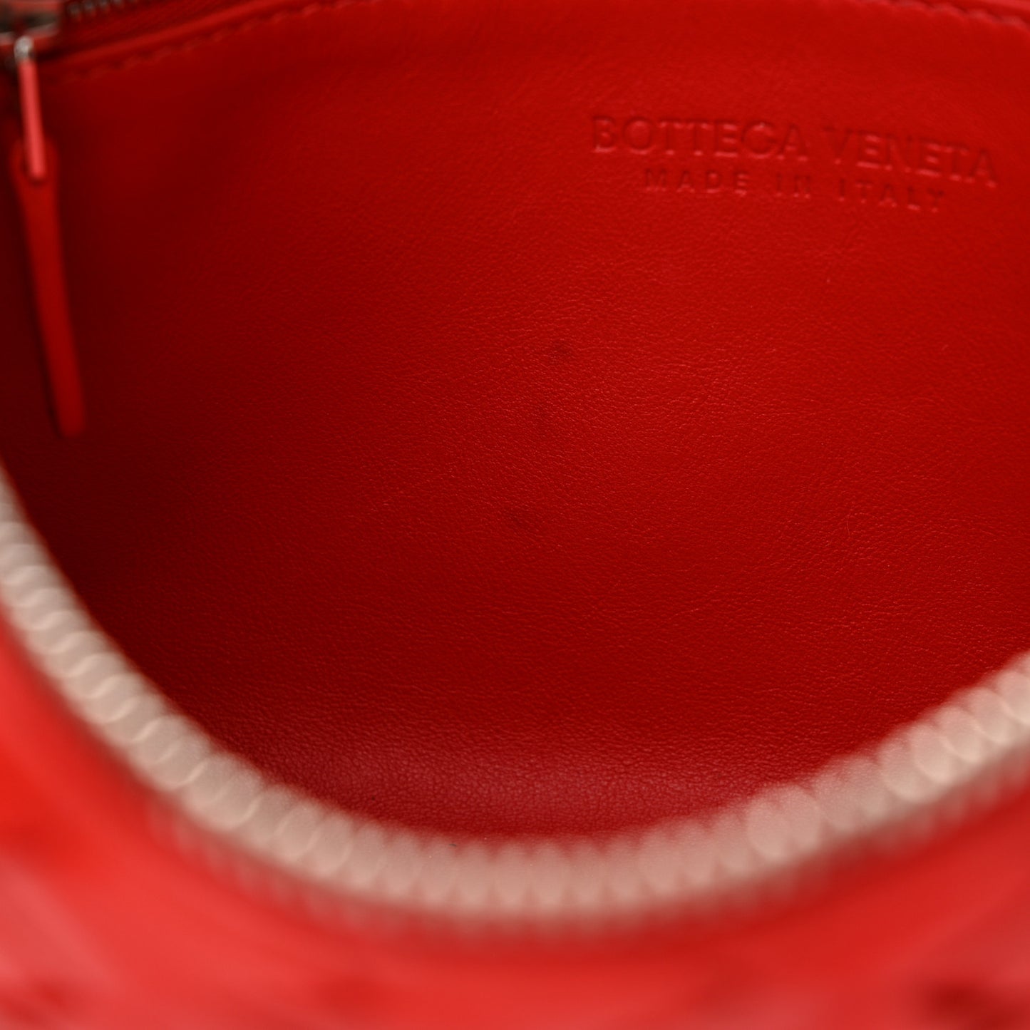 Nappa Intrecciato Small Camera Bag Red