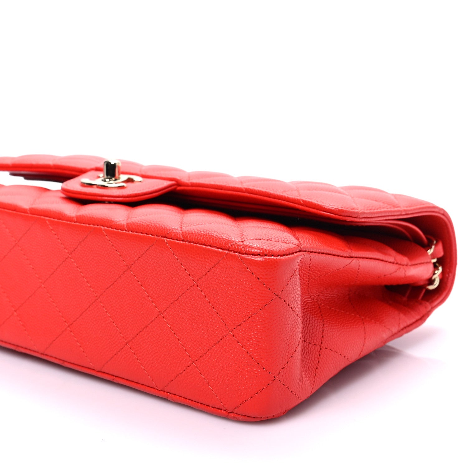 Chanel Caviar Quilted Medium Double Flap Red 8 of 8