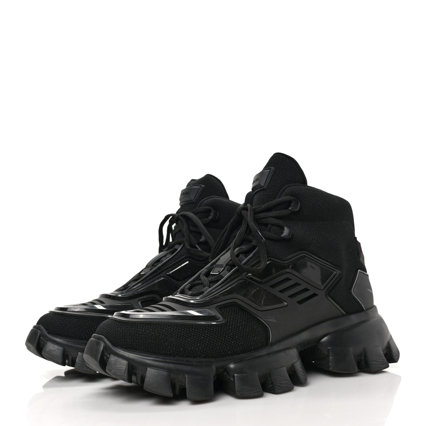 Knit Fabric Cloudbust Thunder High Top Sneakers 8 Black