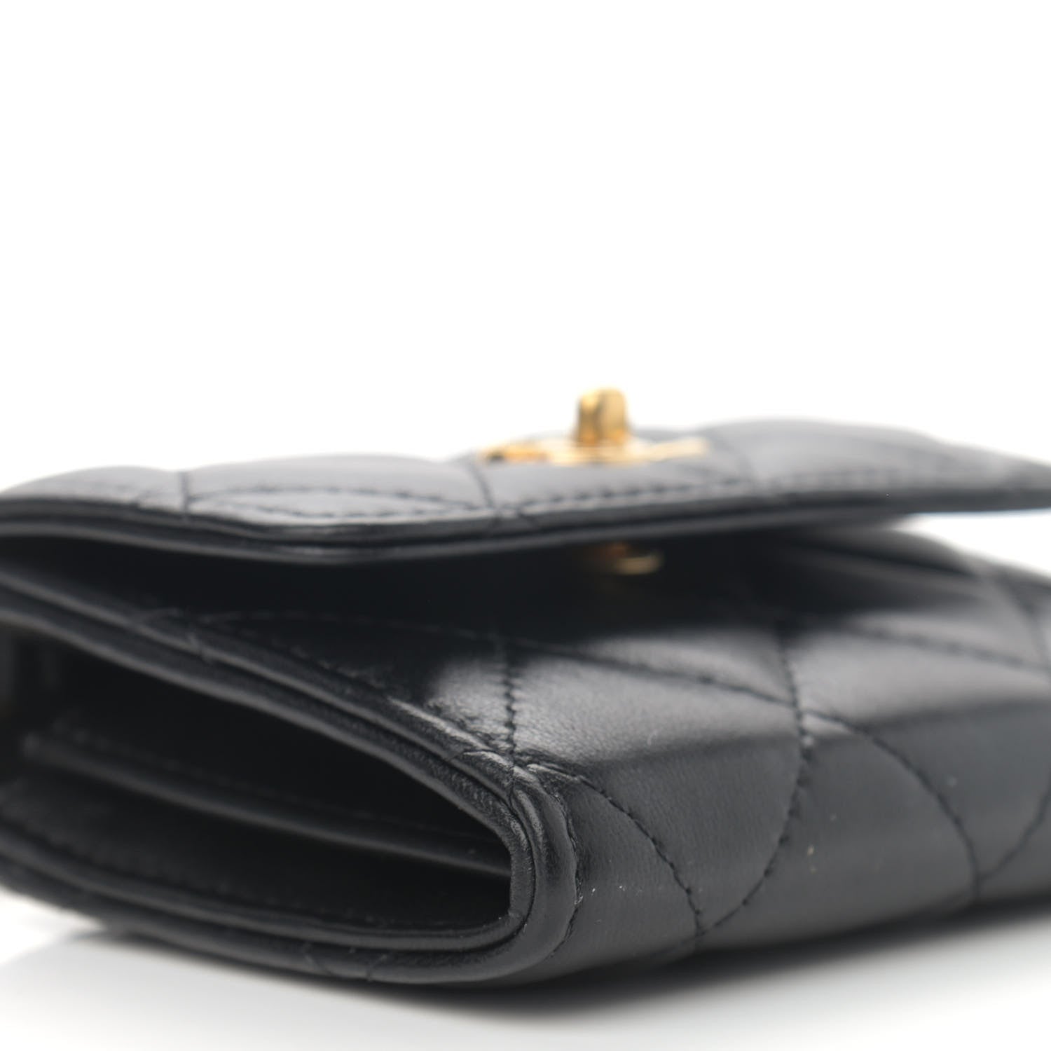 Chanel Lambskin Quilted Pearl Crush Clutch With Chain Black 10 of 15