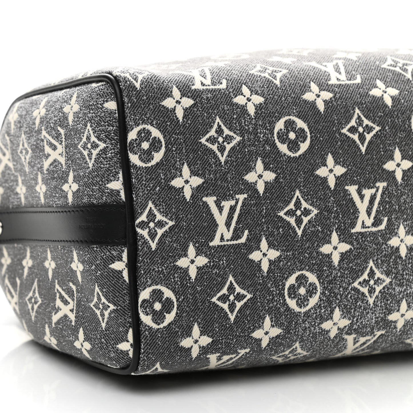Denim Monogram Jacquard Speedy Bandouliere 25 Black