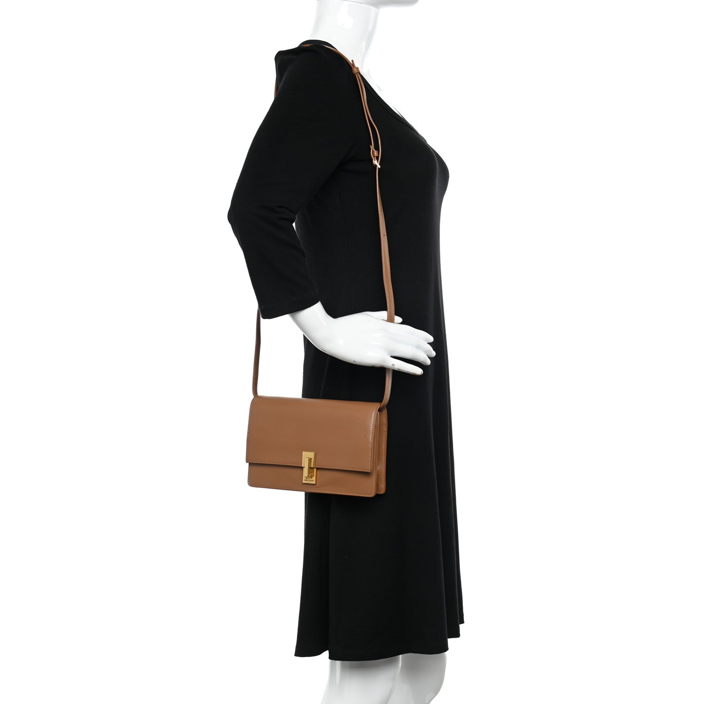 Smooth Calfskin Carre Satchel Cinnamon