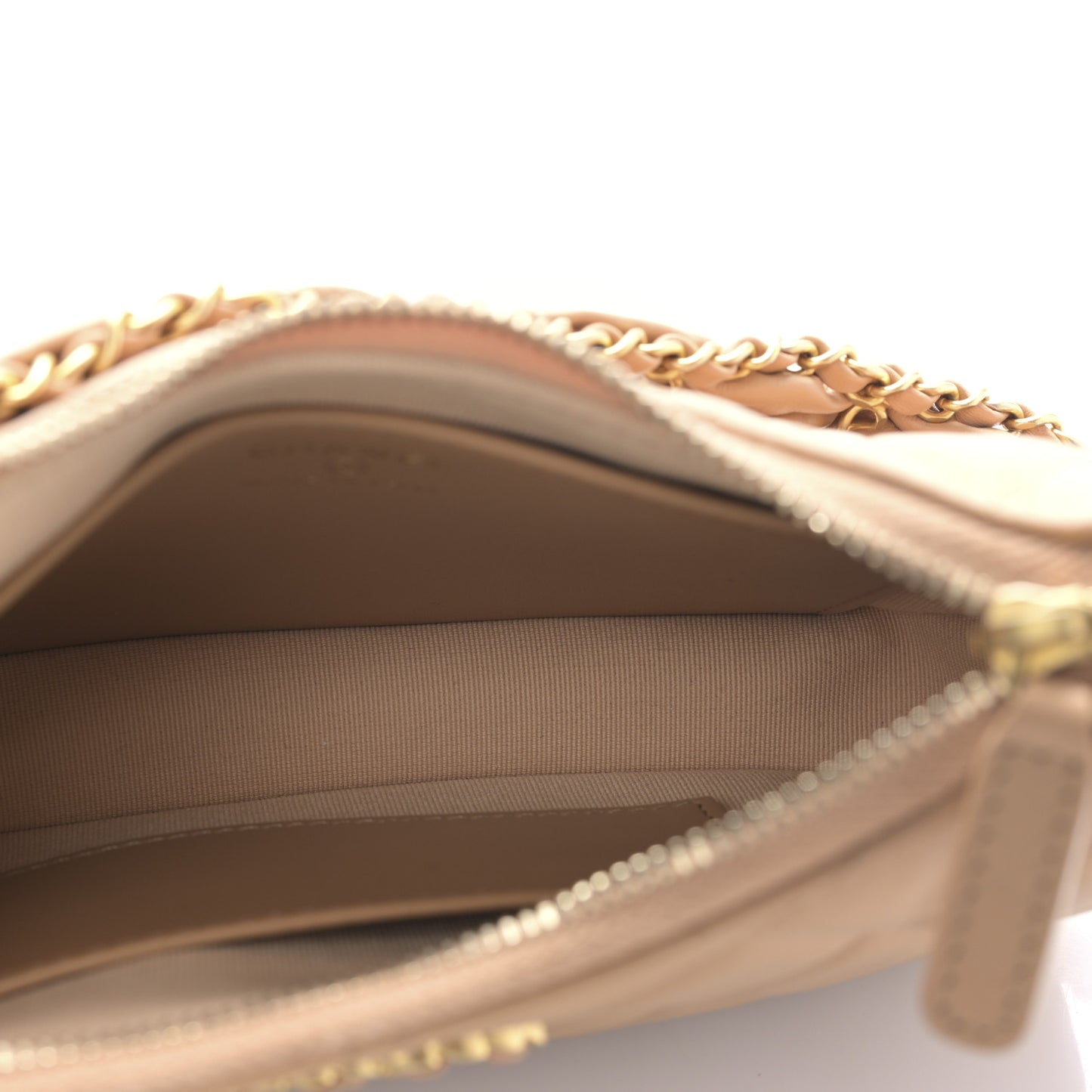 Aged Calfskin Quilted Small Chanel 19 Hobo Beige