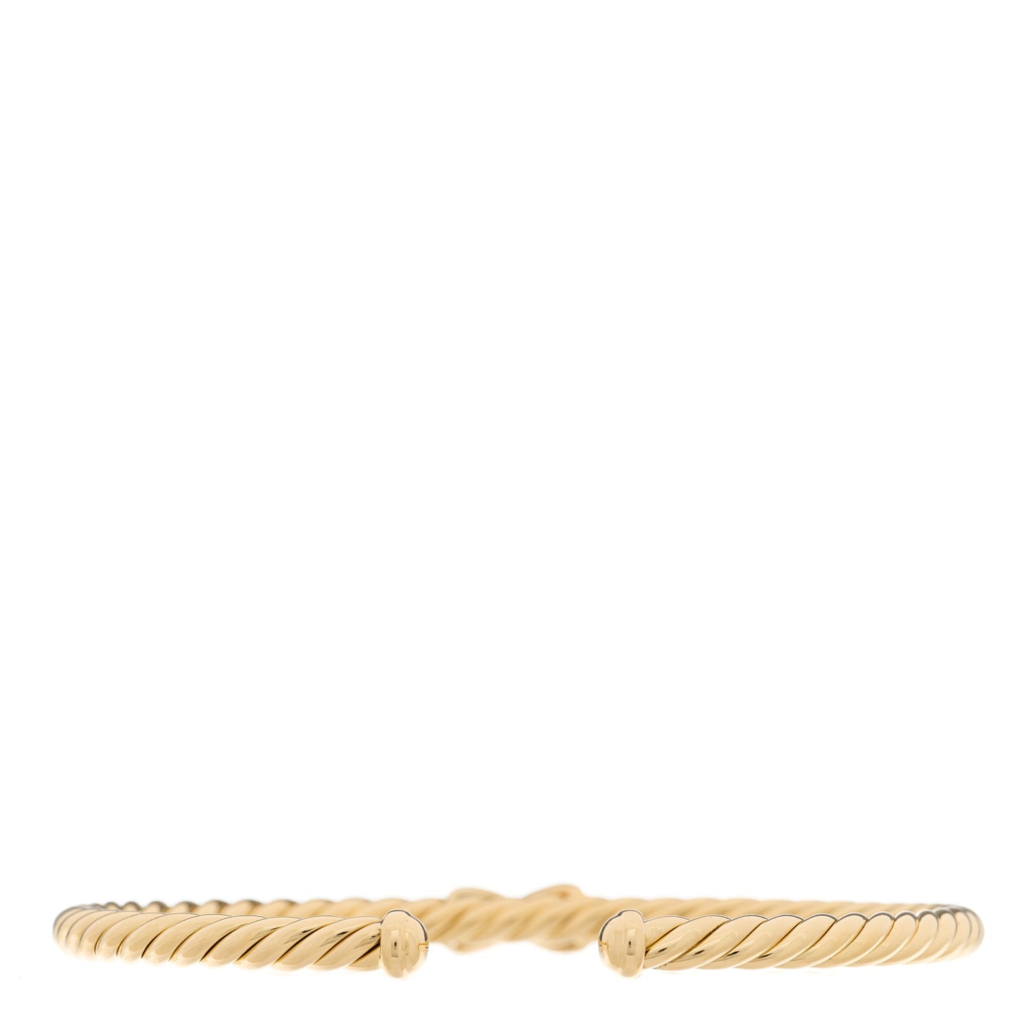 18K Yellow Gold Diamond 4mm Cablespira X Station Cable Bracelet