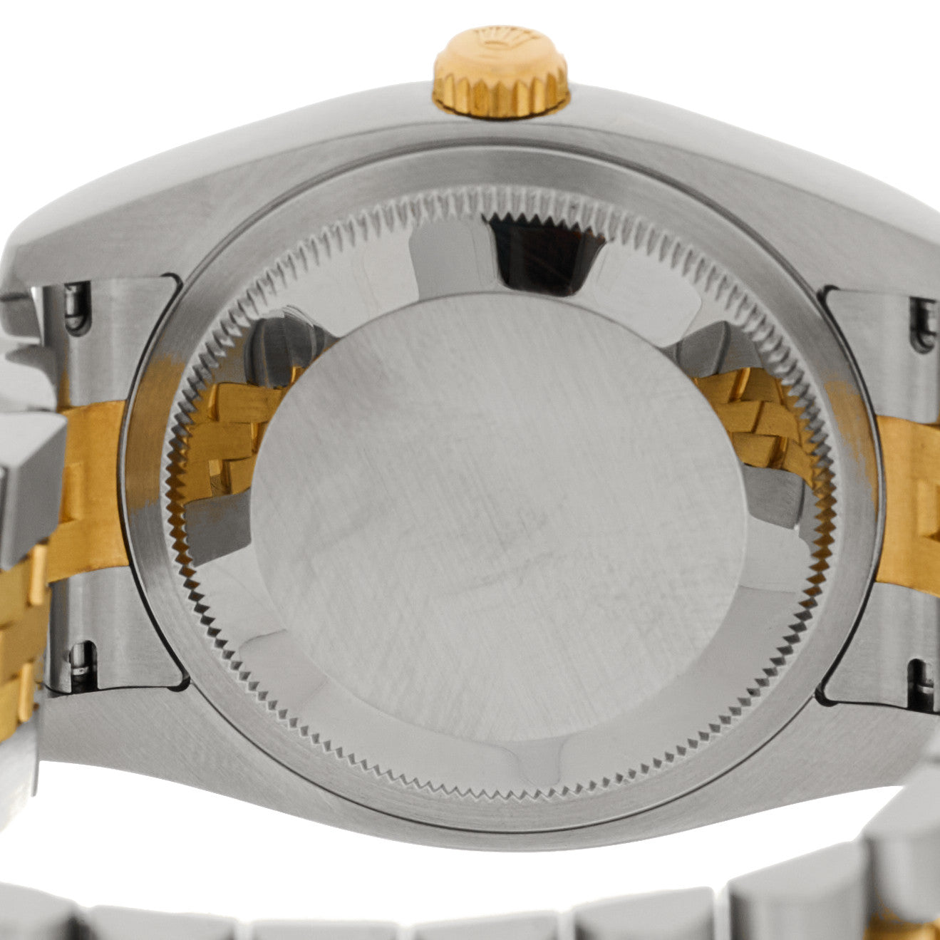 Stainless Steel 18K Yellow Gold 36mm Oyster Perpetual Datejust Watch Silver Texudo 116233