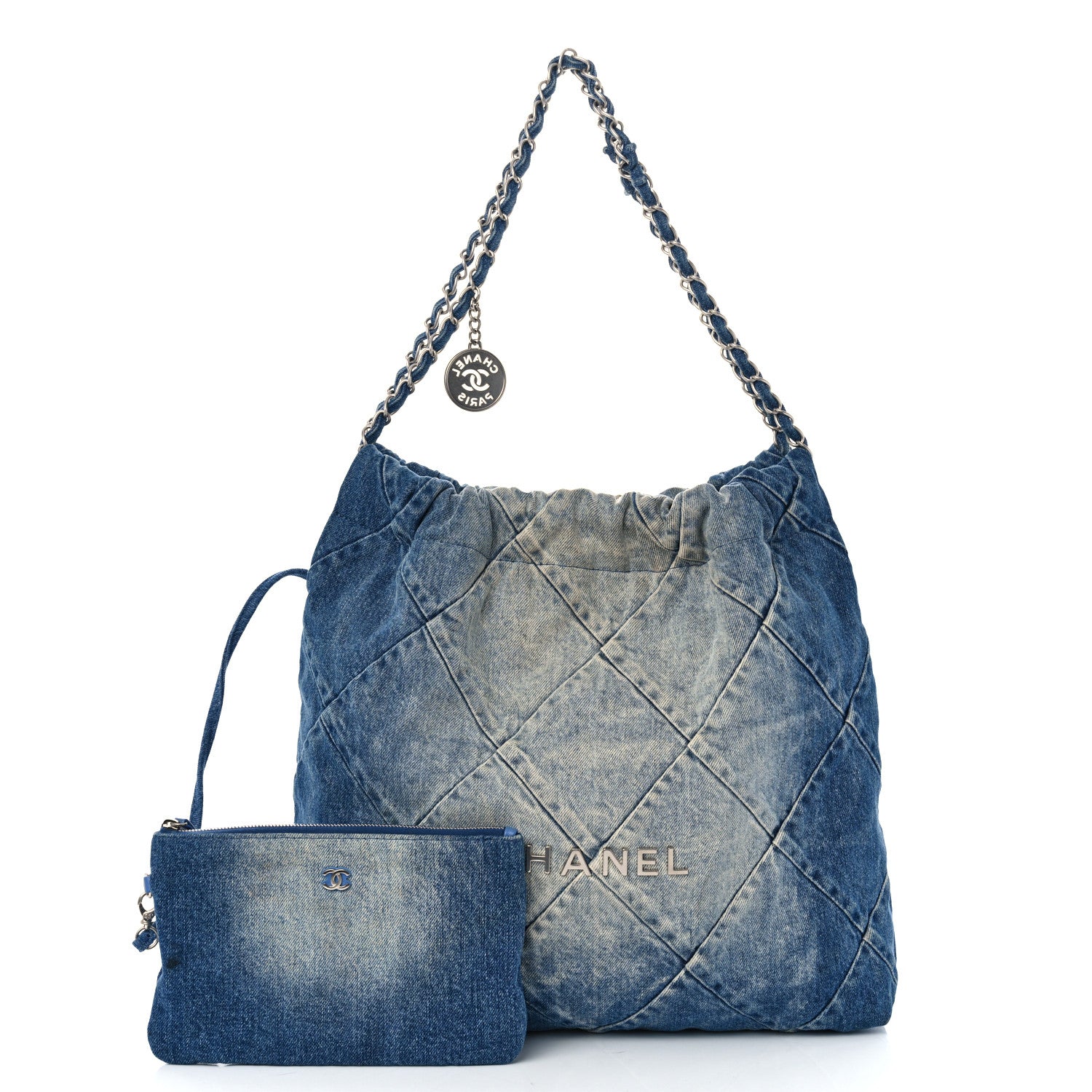 Chanel Denim Quilted Chanel 22 Blue 3 of 11