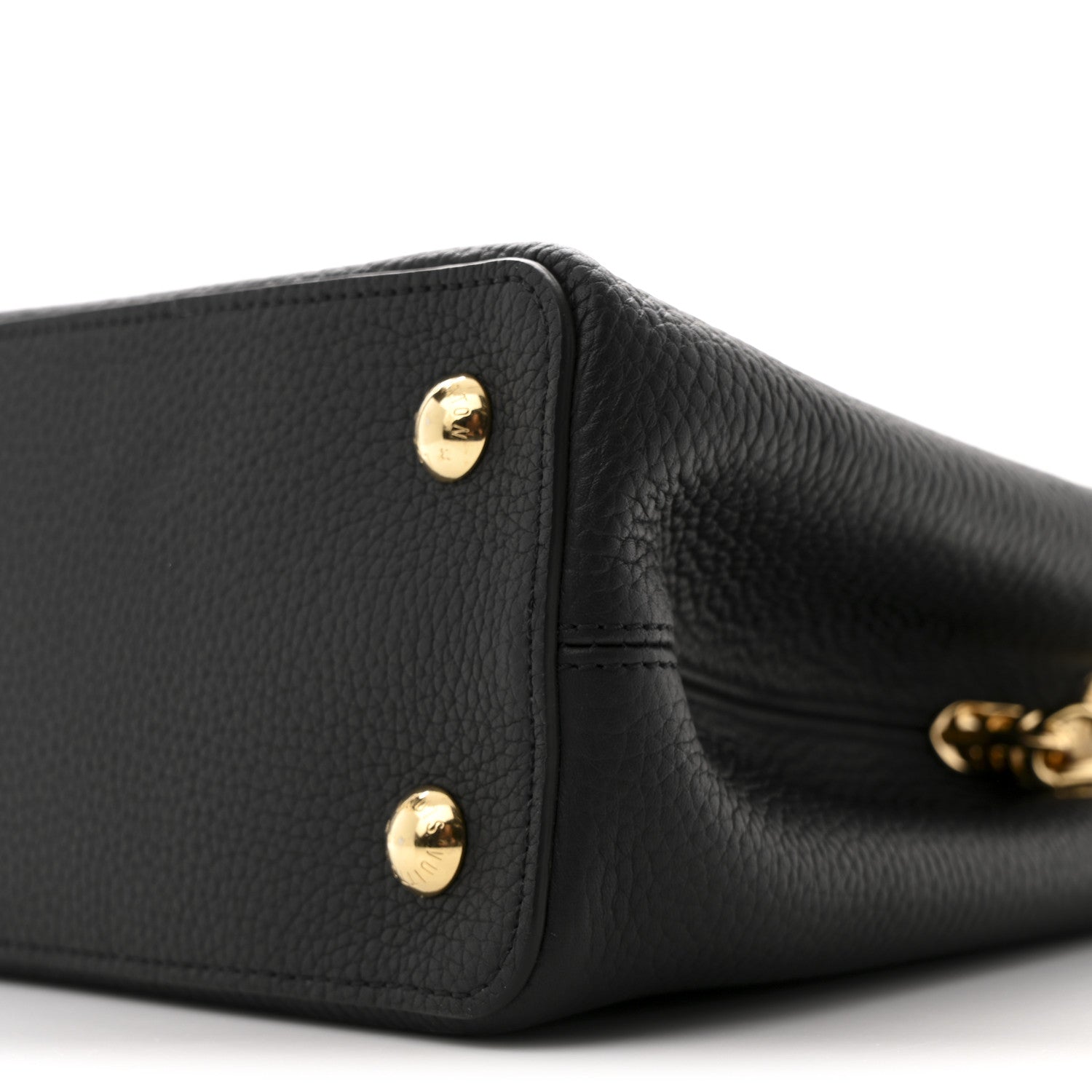 Louis Vuitton Taurillon Flower Chain Capucines MM  Black Galet Gray Pearly Cream 10 of 10