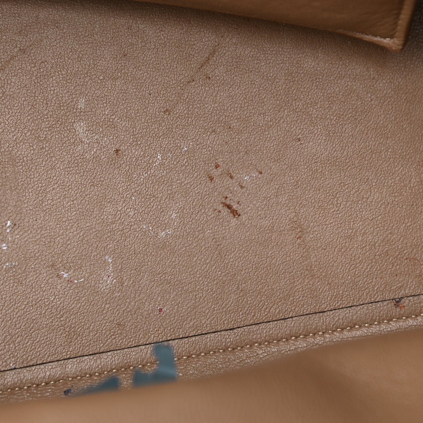 Drummed Calfskin Suede Small Trapeze Dune