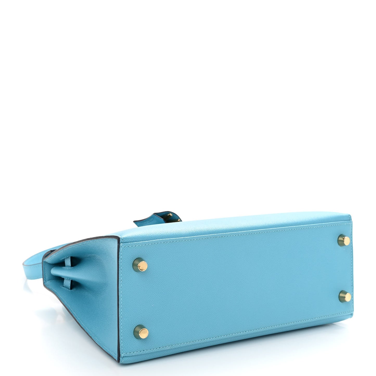 Madame Calfskin Kelly Sellier 25 Bleu du Nord